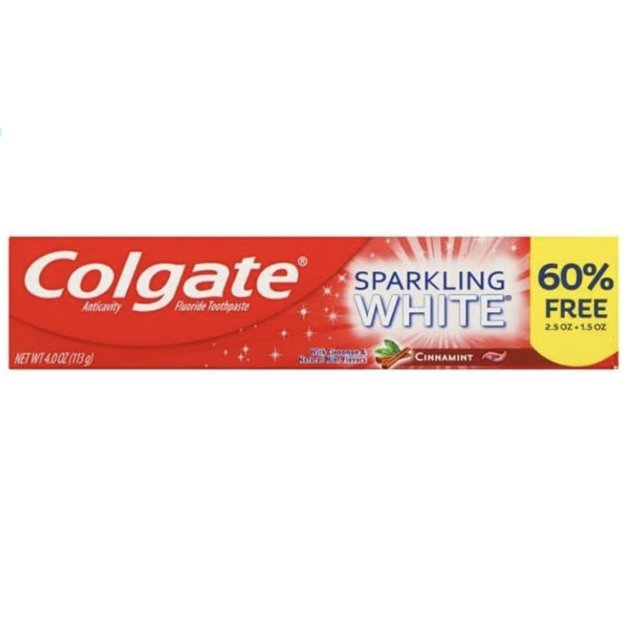 Colgate Sparkling White Cinnamint Gel Toothpaste 4 Oz 6 Pk