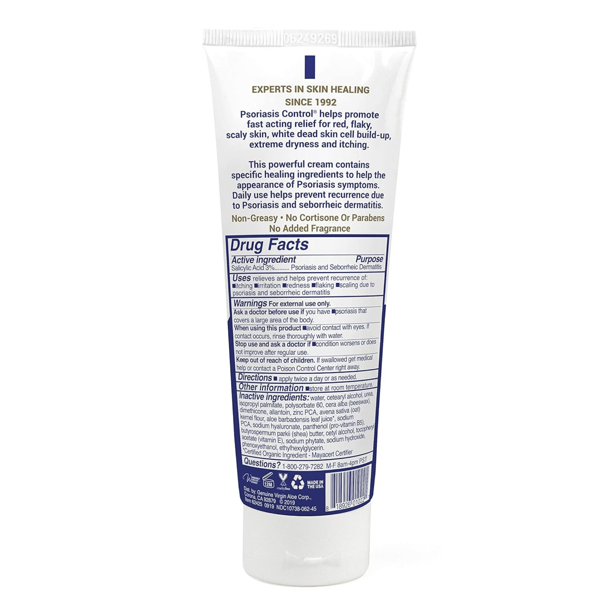 TriDerma, Psoriasis Control Face & Body Cream, Soothing Relief for Dry & Itchy Skin, 4.2 oz Tube - Pharmaful