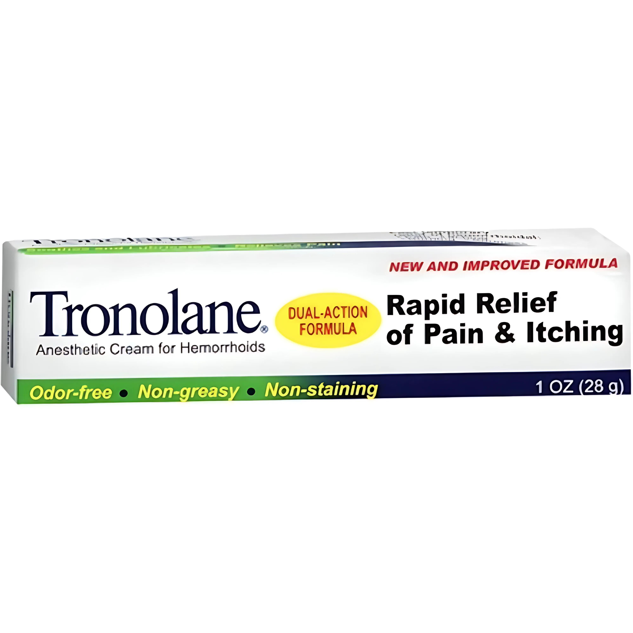 Tronolane Dual Action Anesthetic Cream For Hemorrhoids 1 oz - Pharmaful