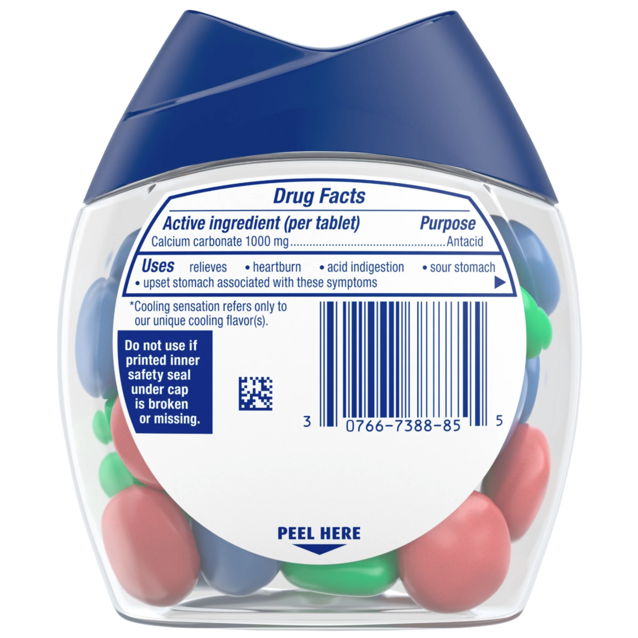Tums Chewy Bites Ultra Strength Heartburn Relief Chews, Fruit Fusion, 28 Count