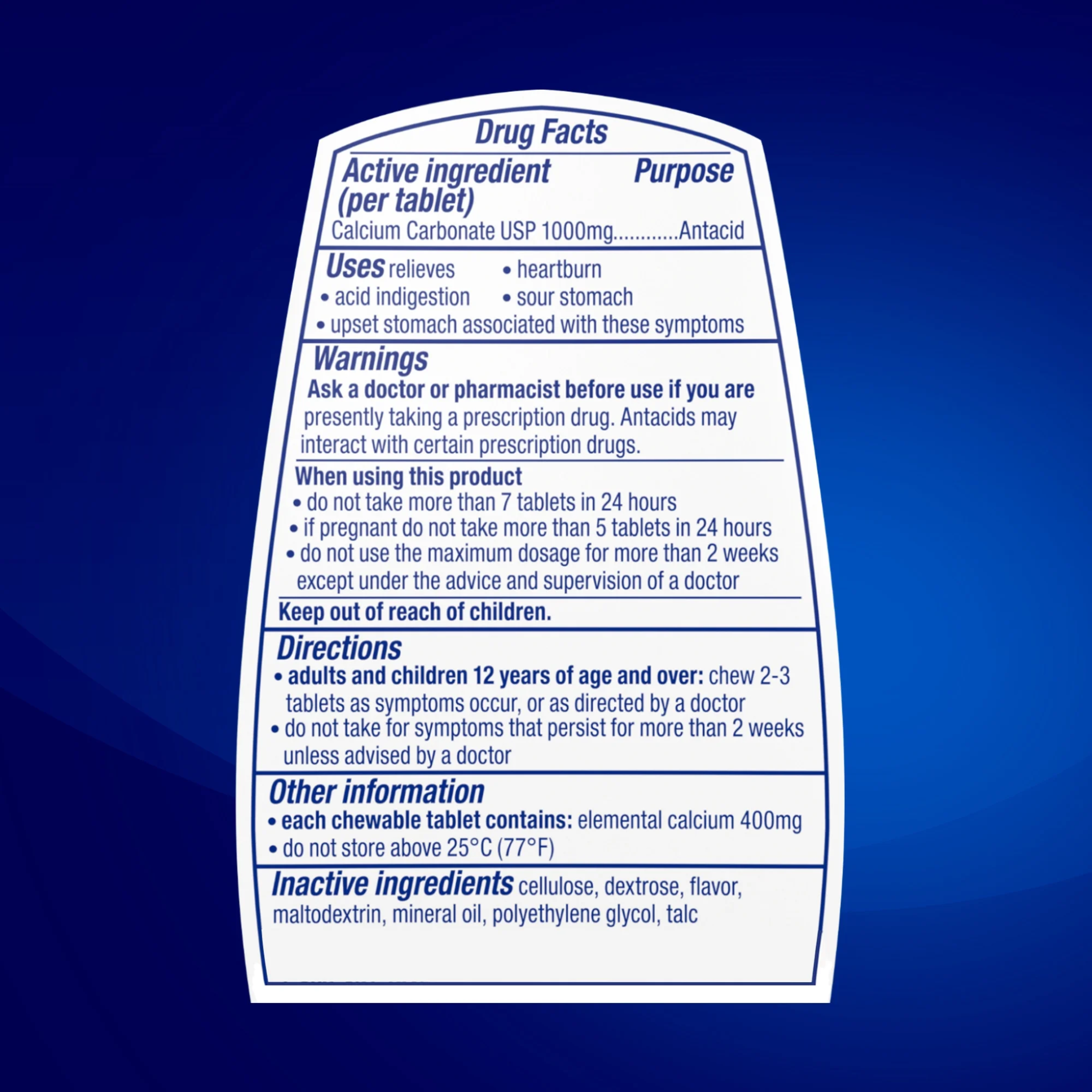 Tums, Ultra Strength Chewable Antacid Tablets, Fast-Acting Relief for Heartburn with Peppermint Flavor, 72 Count