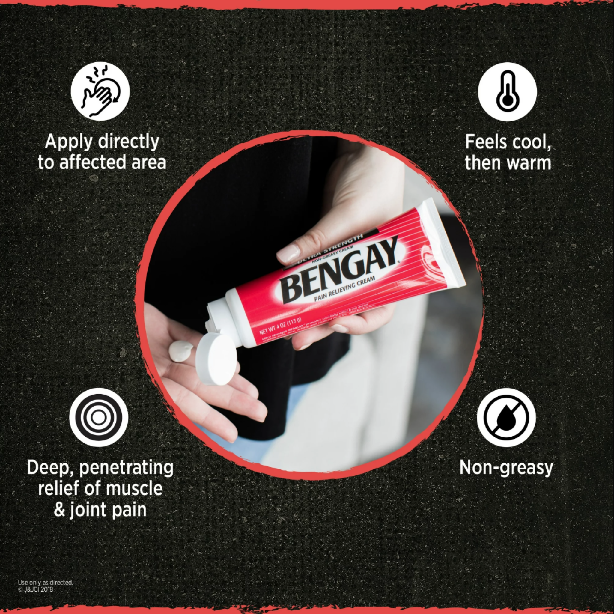 Ultra Strength Bengay Non-Greasy Topical Pain Relief Cream, 2 oz