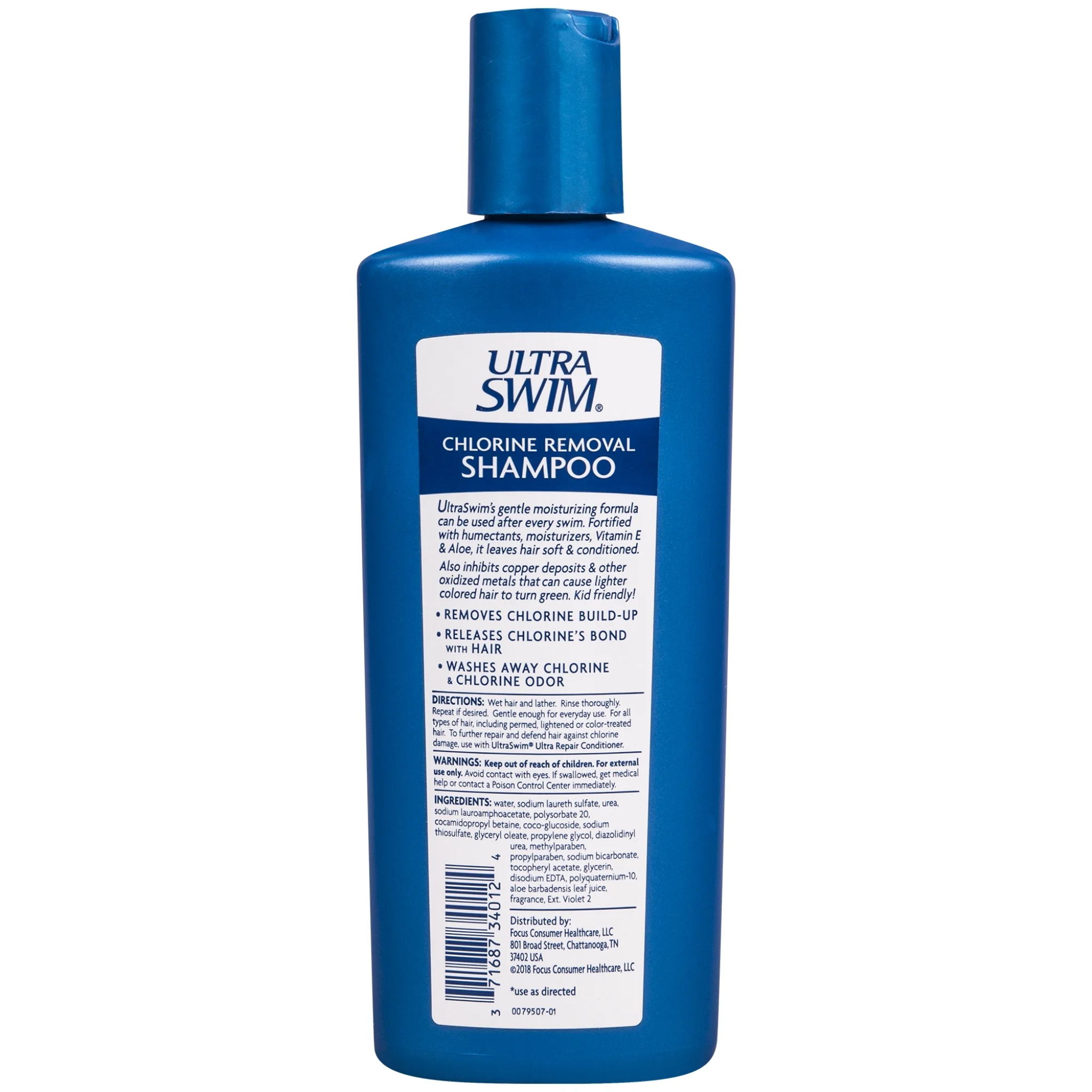 UltraSwim, Chlorine Removal Shampoo, Moisturizing Formula for Swimmers, 7 oz