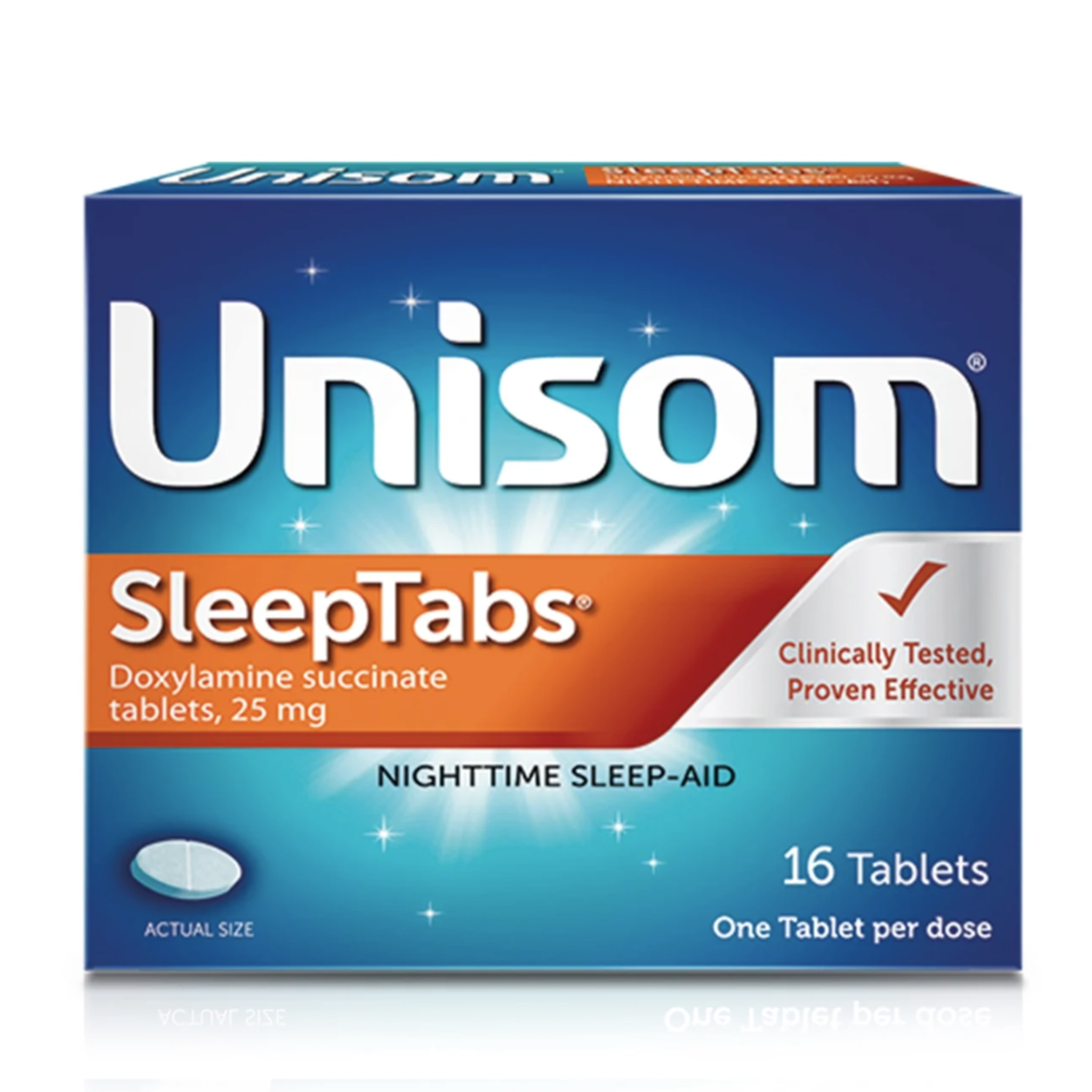 Unisom SleepTabs Tablets, Sleep-Aid, Doxylamine Succinat, 16 Ct