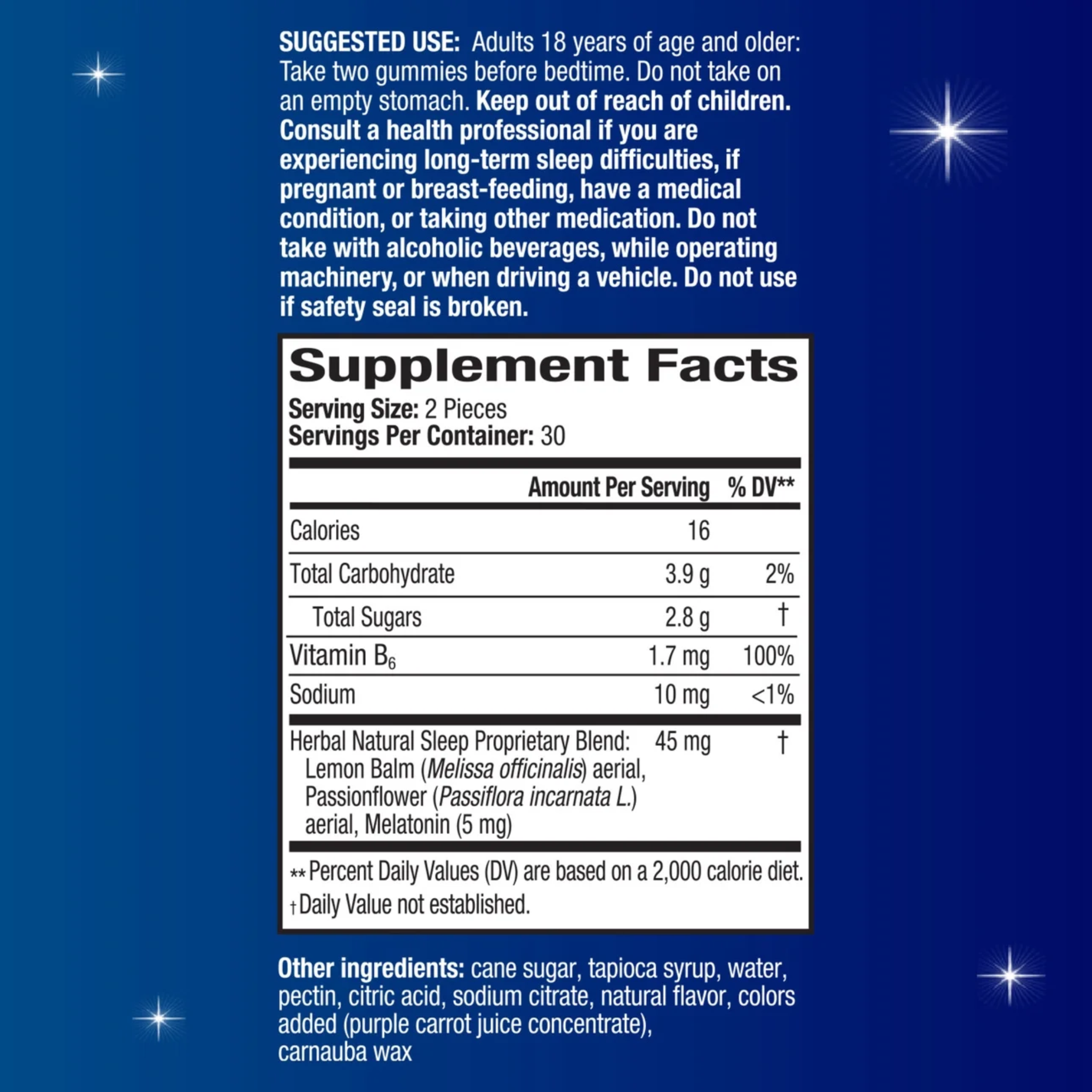 Unisom, Simple Midnight Raspberry Slumbers Gummies, Relaxing Sleep Aid with Melatonin, 60 Count