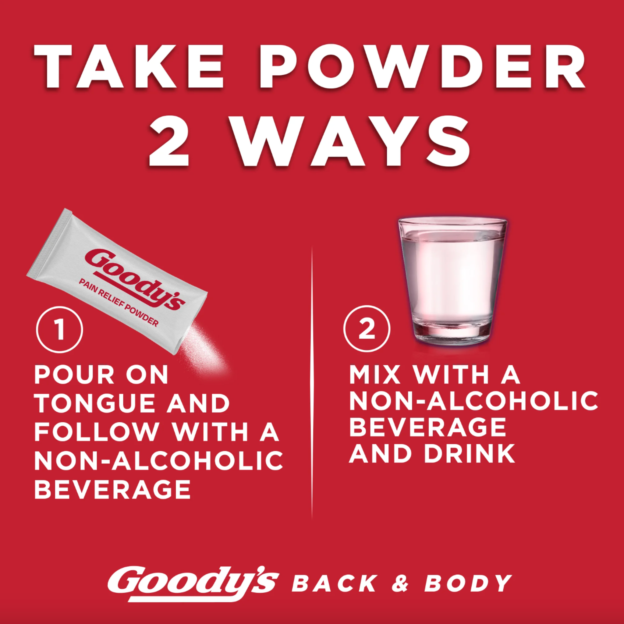 Goody's Back and Body Pain Relief Powder, 24 ct