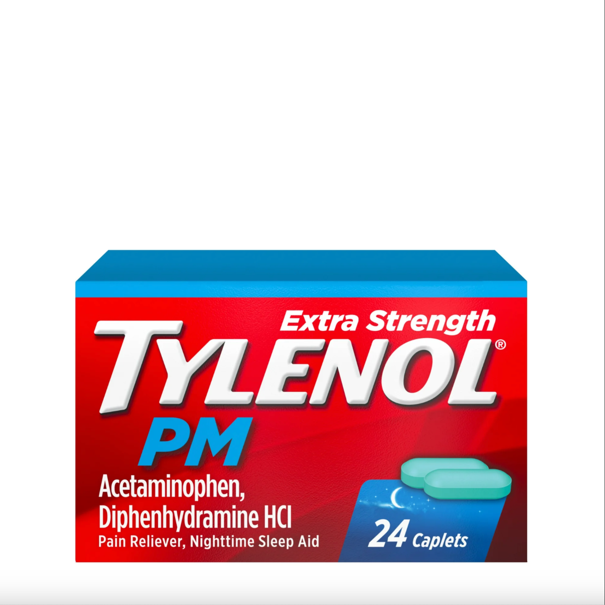 Tylenol PM Extra Strength Pain Reliever & Sleep Aid Caplets, 24 Ct