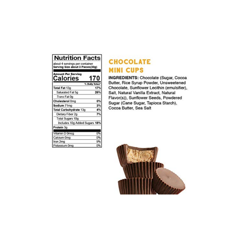 Free 2b Sunflower Butter Mini Sun Cups, 4.2 oz Resealable Bag