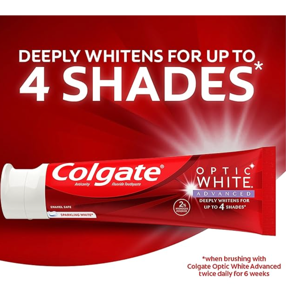 Colgate Optic White Advanced Whitening Toothpaste 3.2 oz