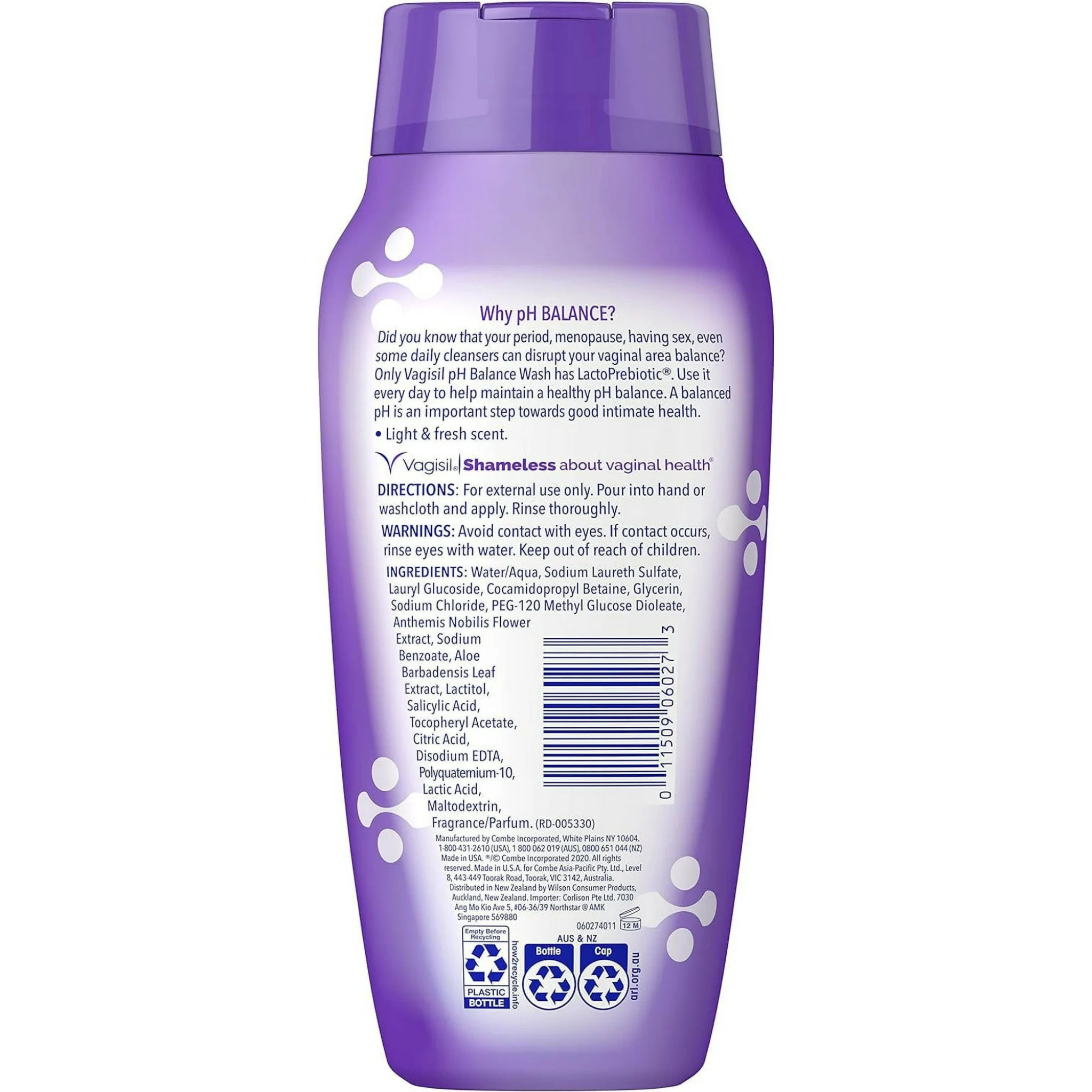 Vagisil Ph Balance Daily Intimate Vaginal Feminine Wash, 12oz