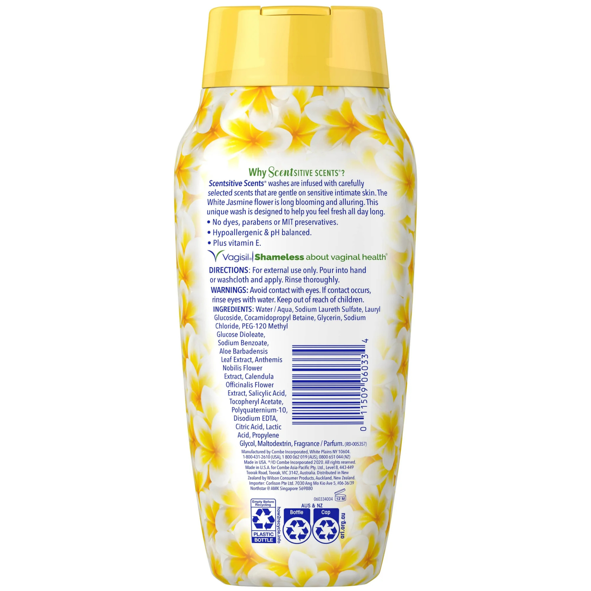 Vagisil Scentsitive Scents White Jasmine Wash 12 fl. oz.