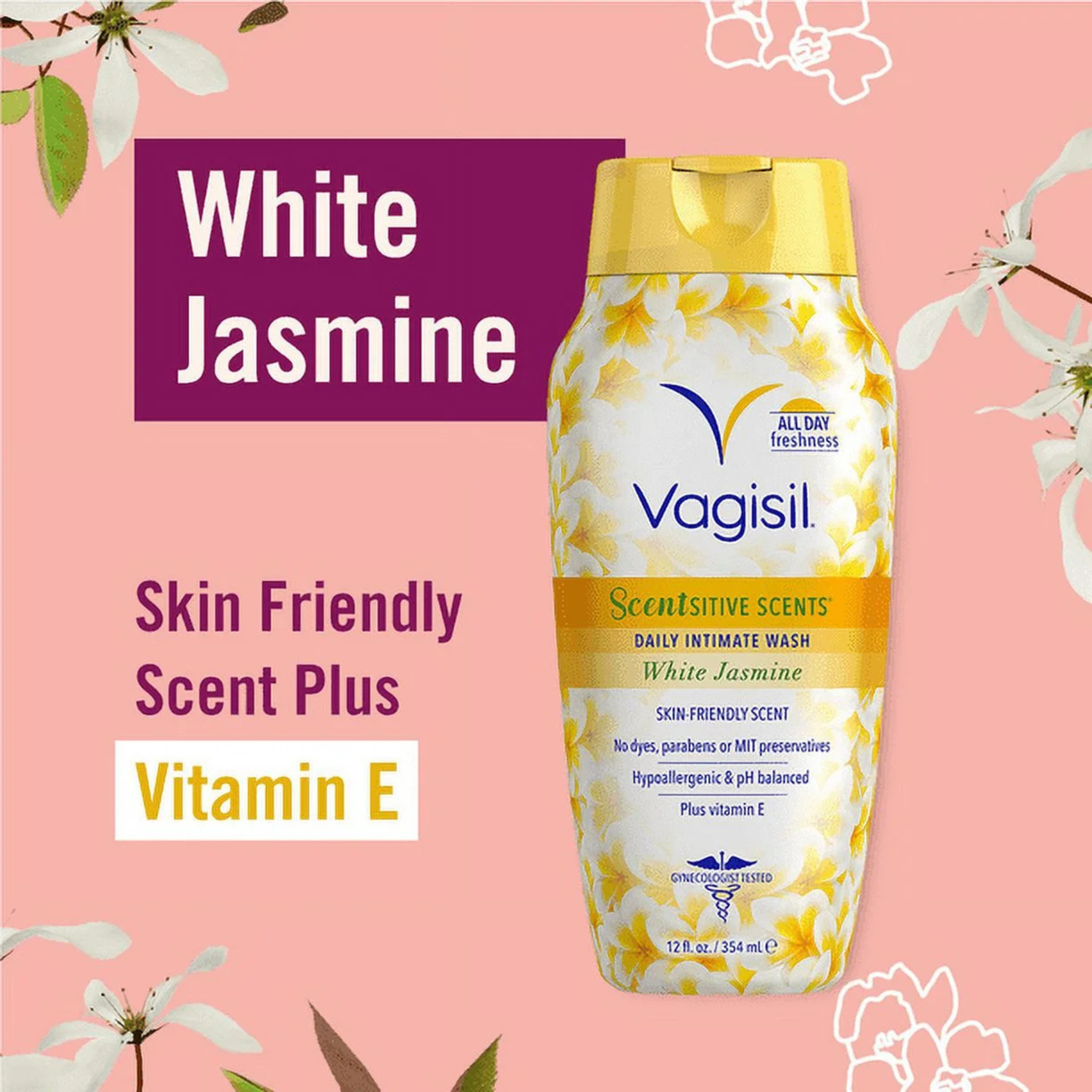 Vagisil Scentsitive Scents White Jasmine Wash 12 fl. oz.