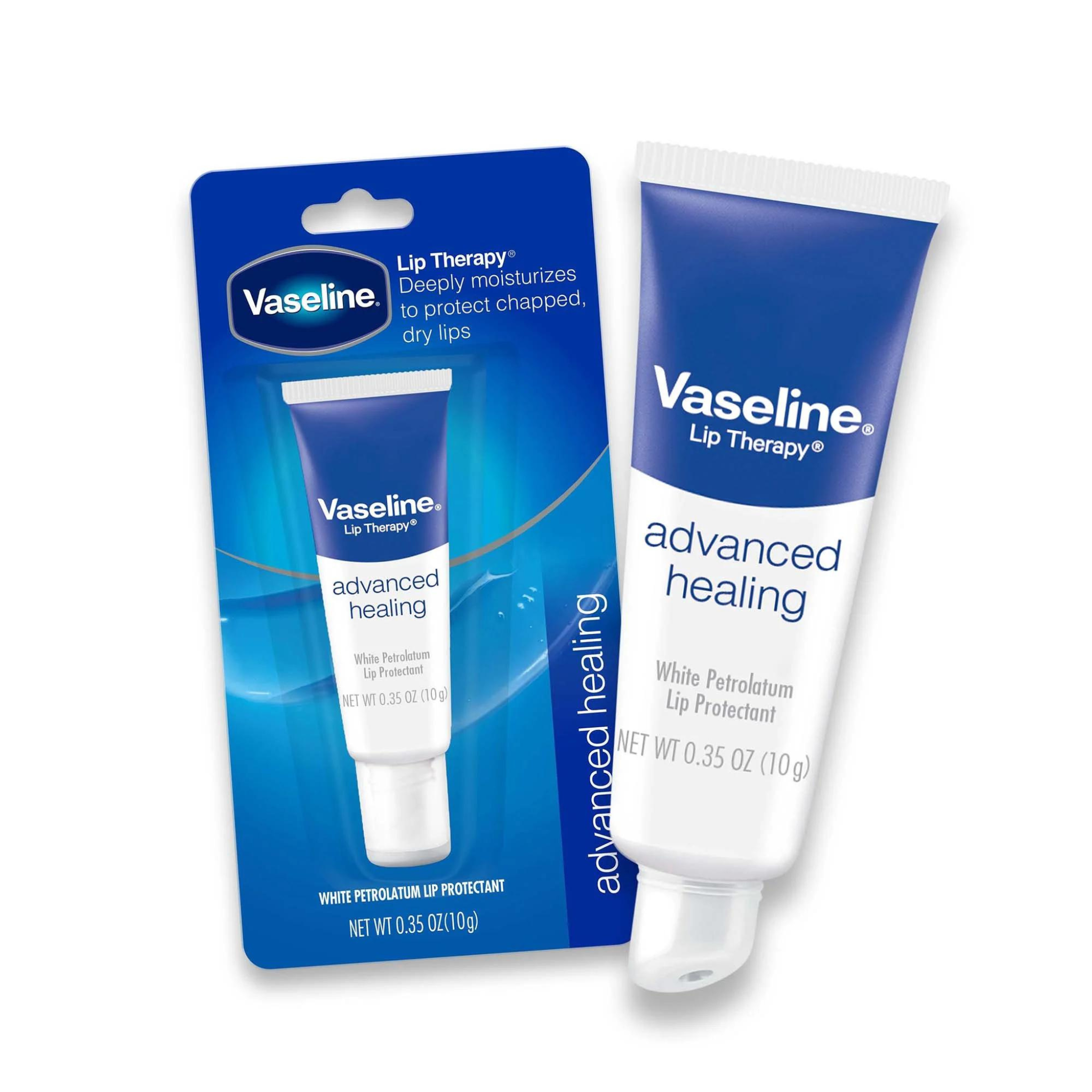 Vaseline Lip Therapy Advanced Healing Unscented Lip Balm Tube, 0.35 oz