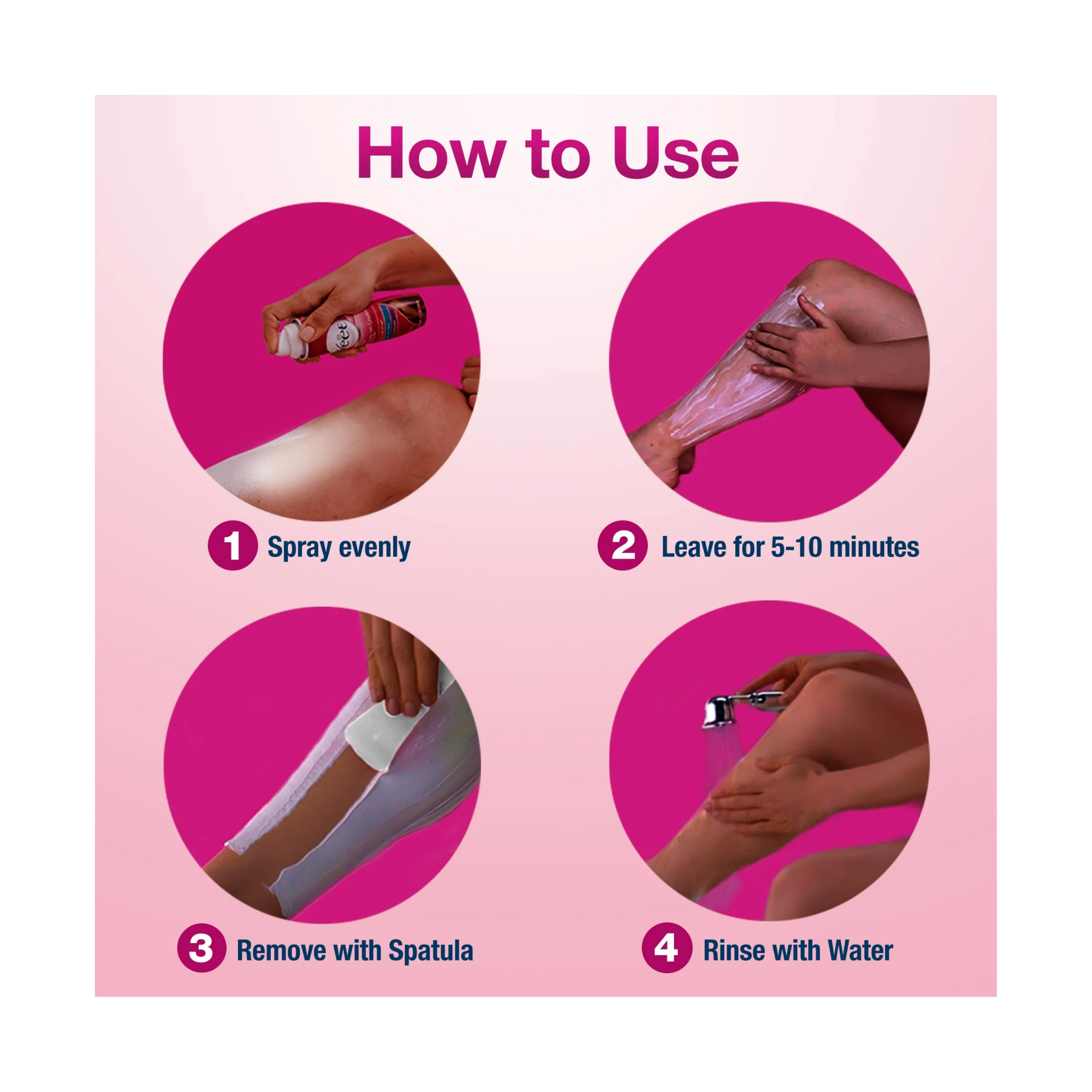 VEET, Hair Removal Cream for Legs & Body, 3-in-1 Spray-On Formula with Aloe Vera & Vitamin E, Sensitive Skin, 5.1 oz Spray Can