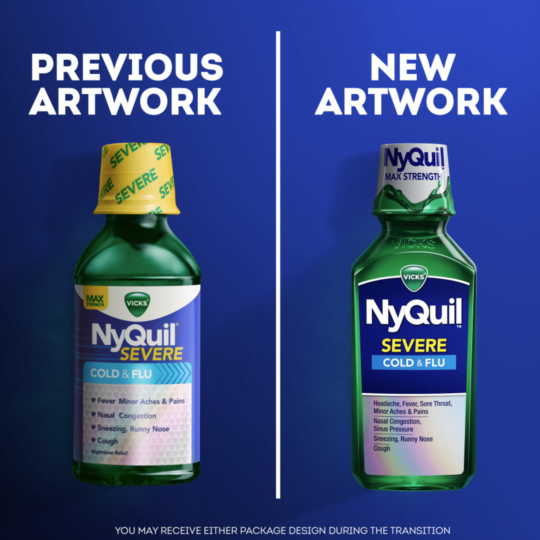 Vicks NyQuil Severe Max Strength Cold, Cough & Flu Medicine, 8 fl oz