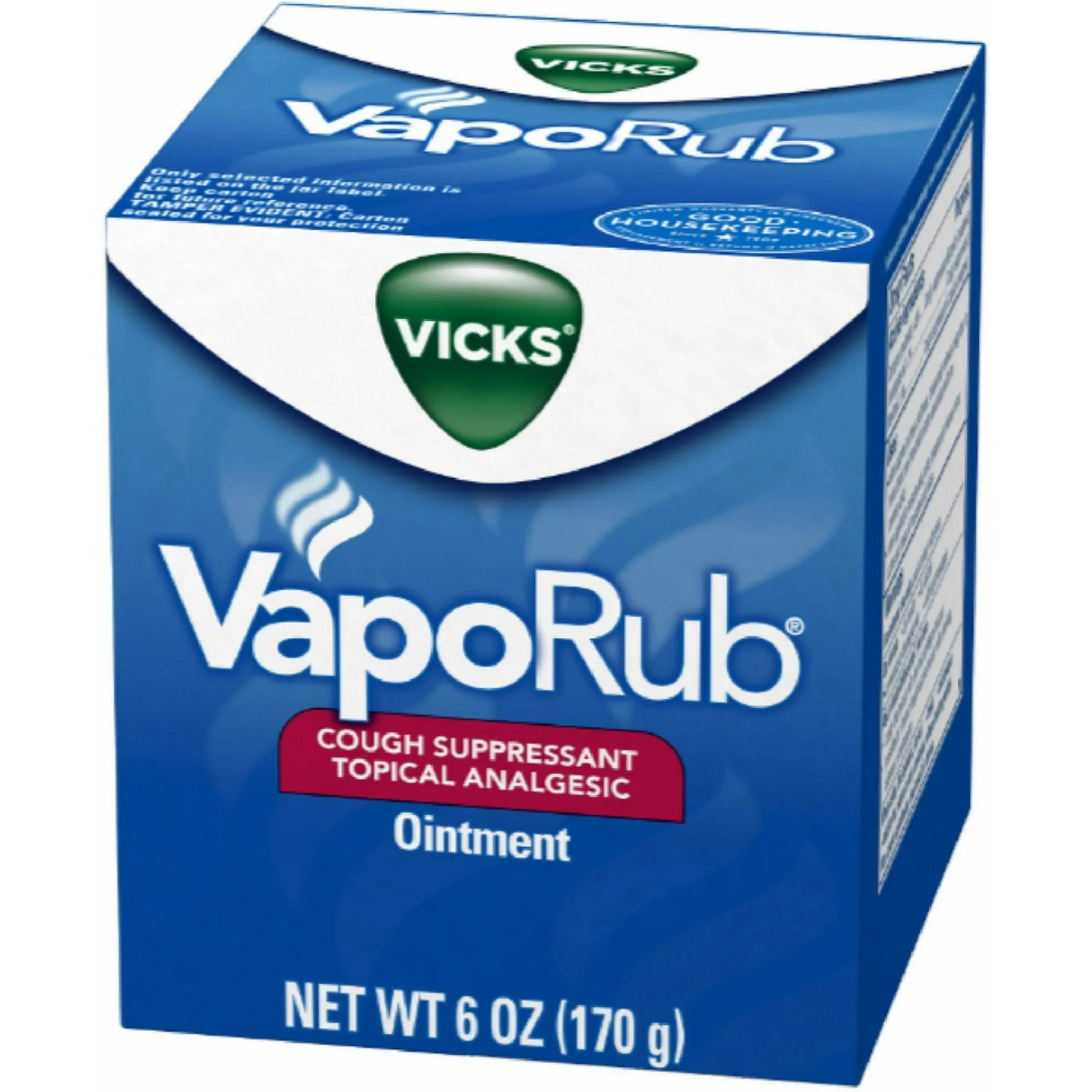 Vicks VapoRub Cough Suppressant Topical Analgesic, 6 oz