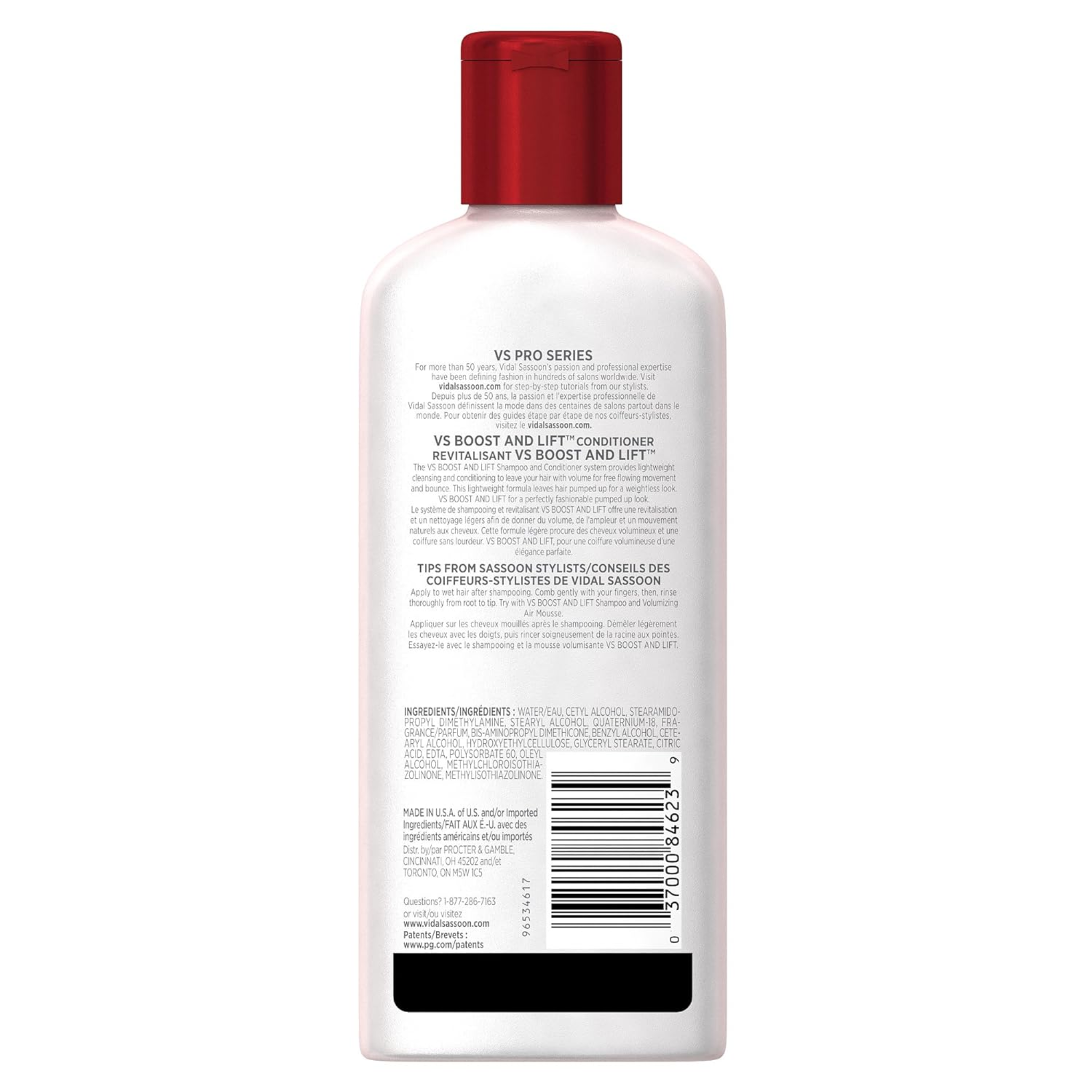 Vidal Sassoon, Pro Series Boost and Lift Conditioner, Volumizing and Lightweight Formula for Full, Bouncy Hair, 12 fl oz