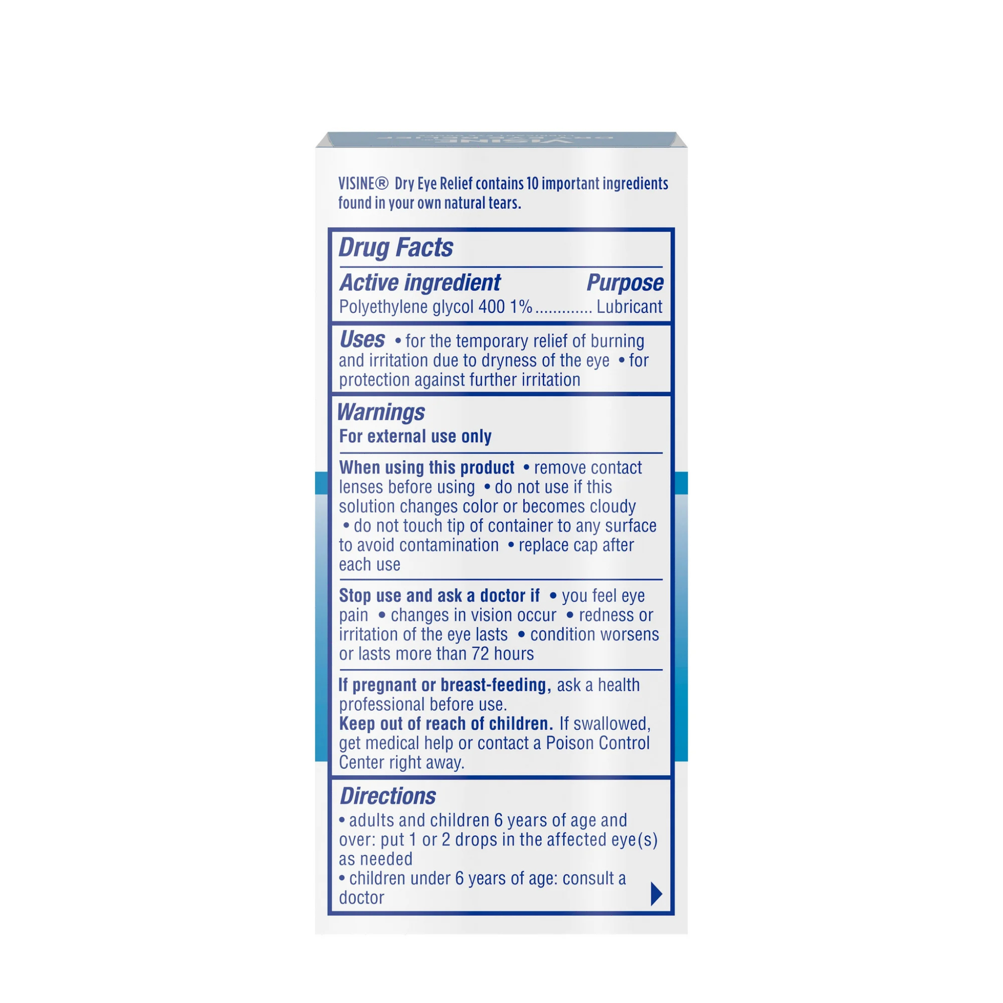 Visine Dry Eye Relief Lubricating Eye Drops for Dry Eyes, 0.5 fl. oz