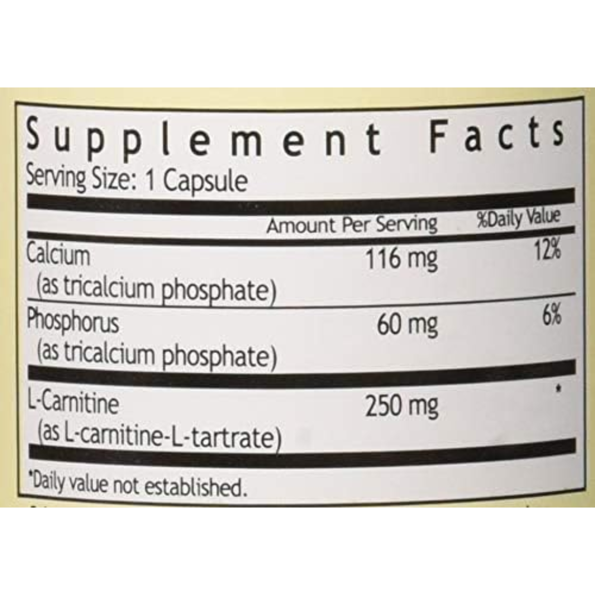 Windmill, L-Carnitine Capsules, 250mg, Supports Energy & Metabolism, 50 Count