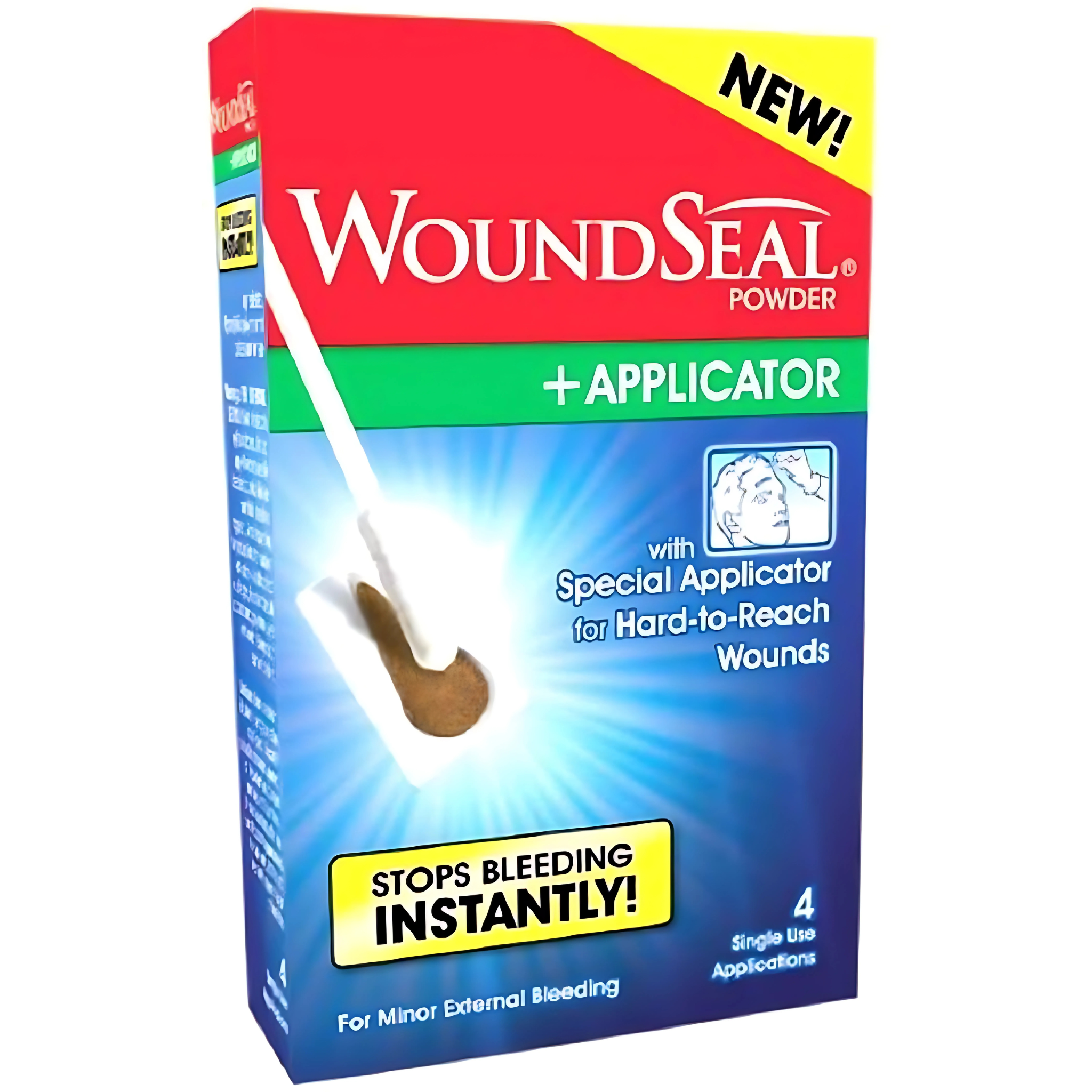 WoundSeal, Powder for Nosebleeds, Fast and Effective Hemostasis with Applicator, 4 Each