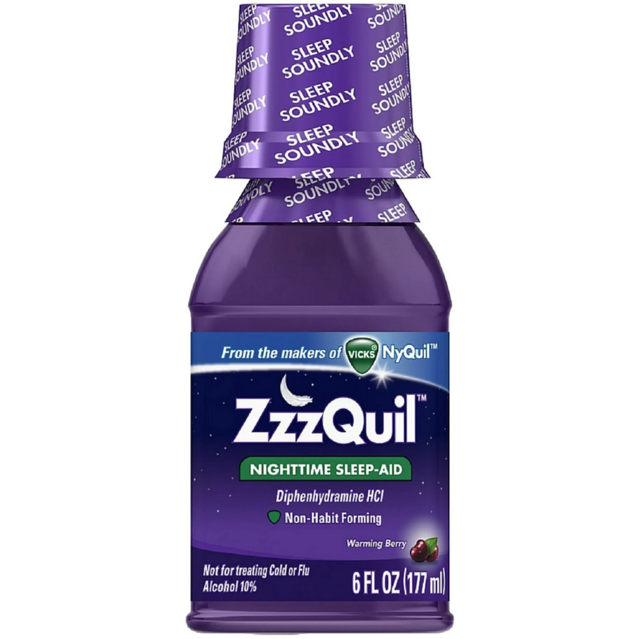 ZzzQuil Nighttime Sleep-Aid Liquid, Warming Berry 6 oz