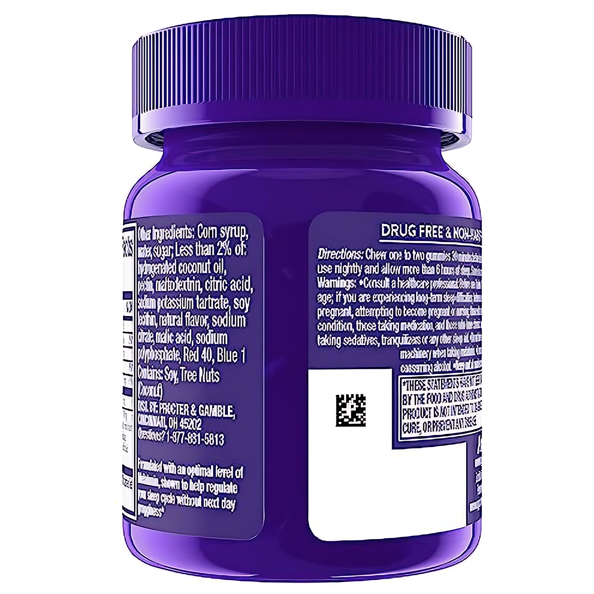 ZzzQuil PURE Zzzs, Melatonin Sleep Aid Gummies with Lavender, Valerian Root and Chamomile, Natural Wildberry Vanilla Flavor, Non-Habit Forming, Drug-Free, 24 Gummies