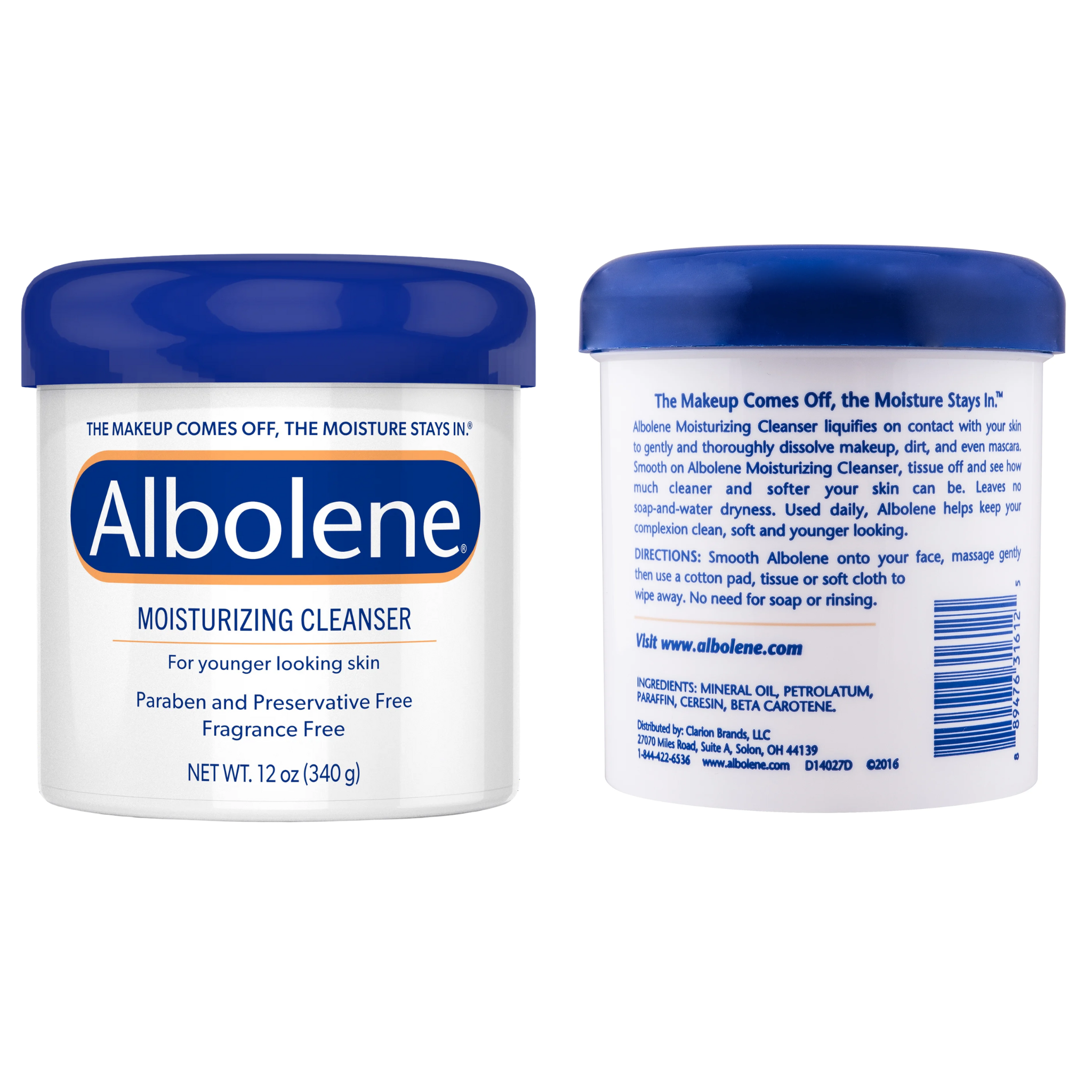 Albolene, Moisturizing Cleanser, Fragrance Free, Gentle Makeup Remover and Hydrating Formula, 12 oz