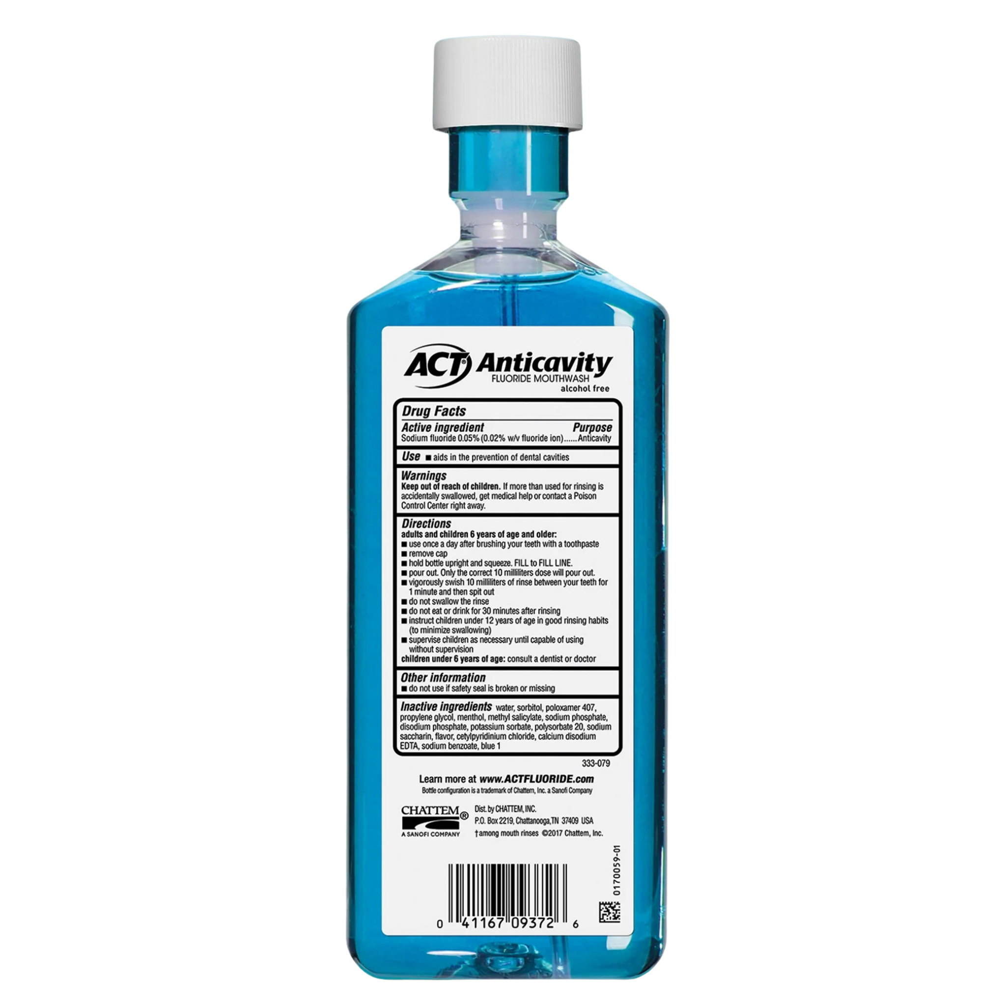ACT, Anticavity Alcohol-Free Mouthwash, Arctic Blast Flavor, Strengthens Teeth and Freshens Breath, 18 oz