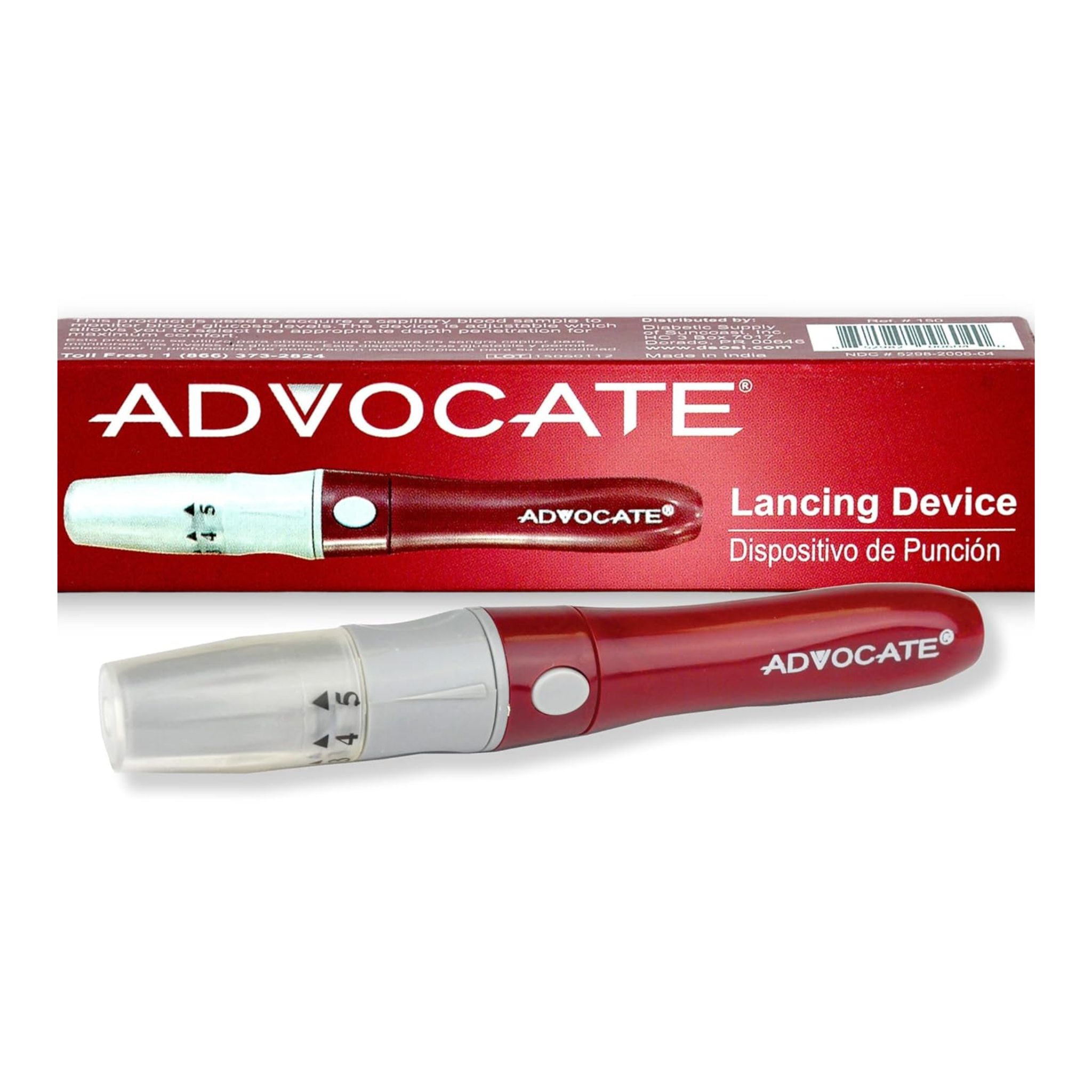 Advocate, Lancing Device, Easy-to-Use & Adjustable for Comfortable Blood Sampling