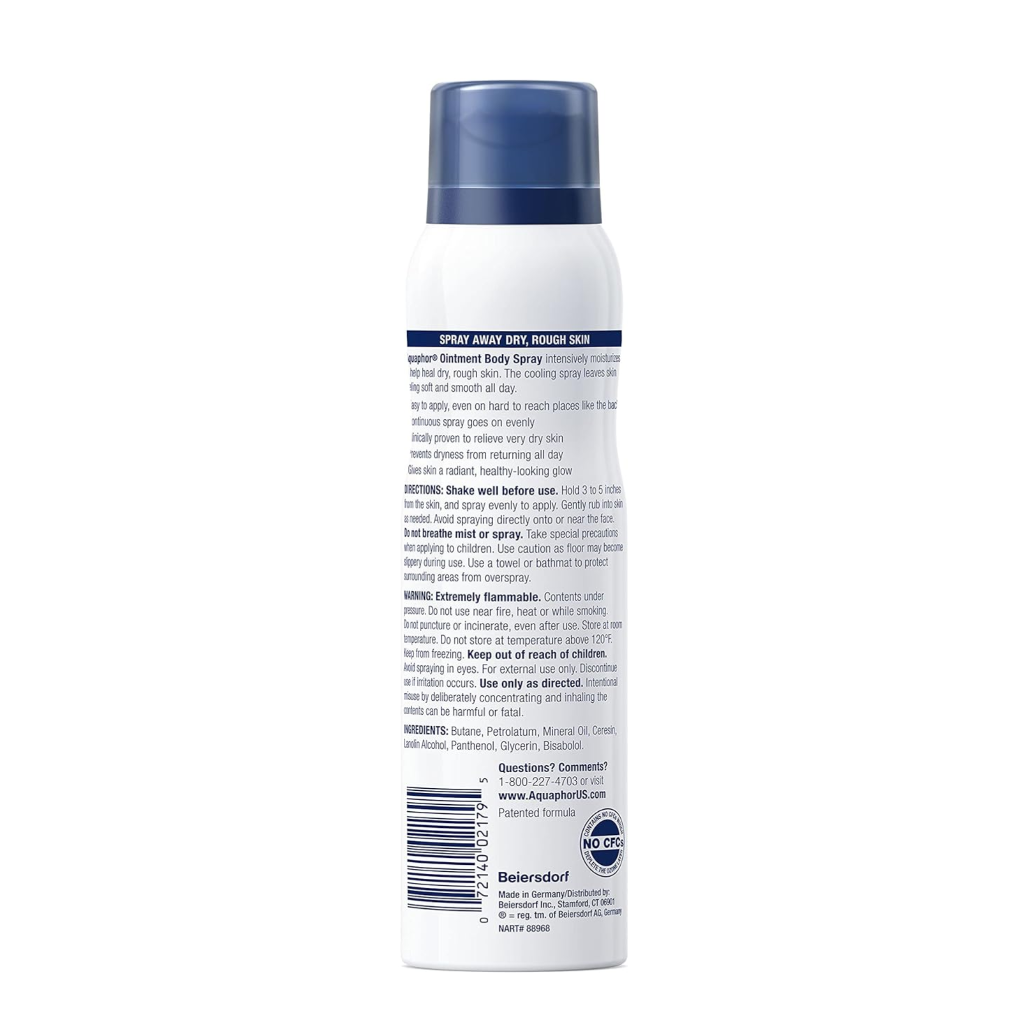 Aquaphor®, Ointment Body Spray, Soothing & Hydrating Moisturizer for Dry Skin, 3.7 oz Spray Can - Pharmaful