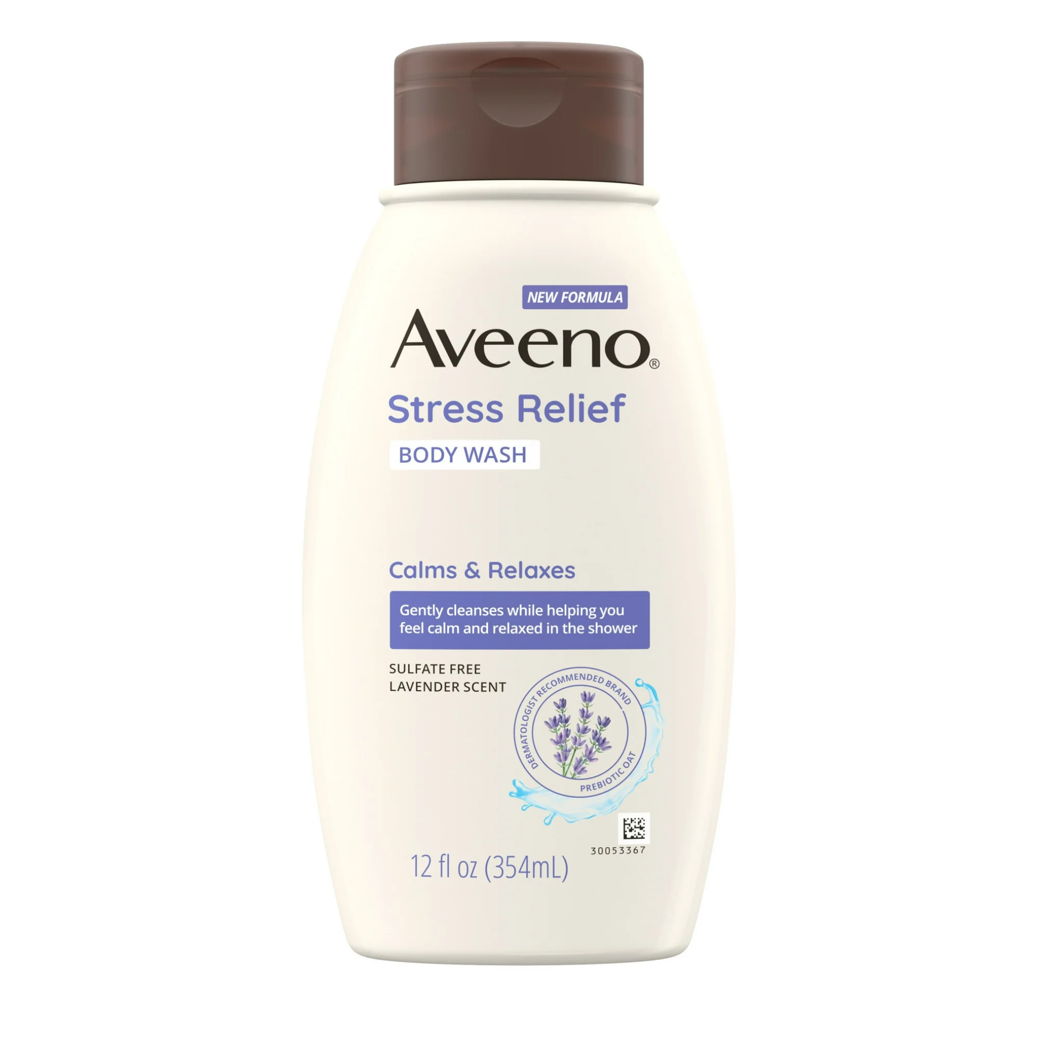 Aveeno®, Stress Relief Body Wash, Relaxing Oat and Lavender Scent for Calming Skin, 12 fl oz - Pharmaful