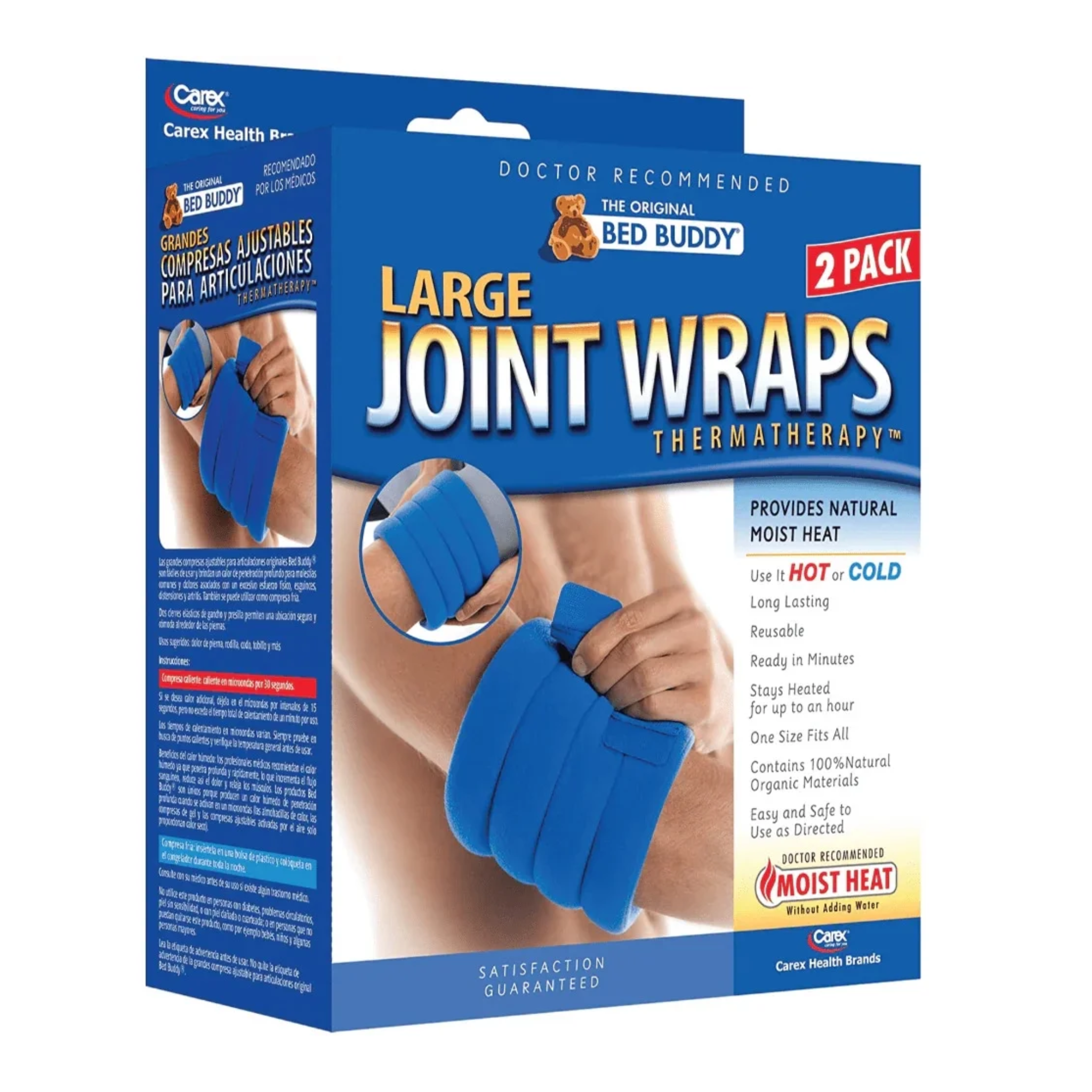Bed Buddy, Large Joint Microwaveable Heat Wrap, Hot & Cold Therapy for Soothing Muscle Relief & Sprains