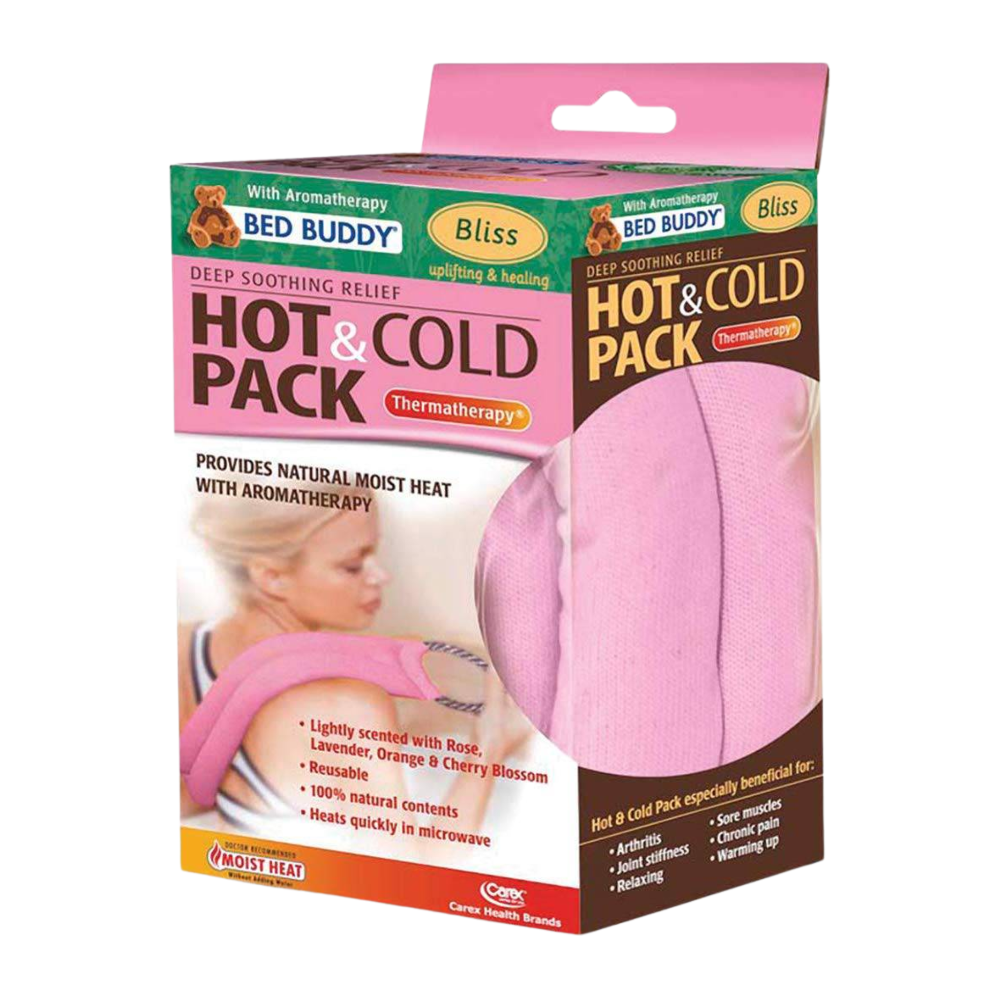 Bed Buddy, Hot & Cold Pack Wrap, Aromatherapy Pain Relief with Lavender Scent, Pink