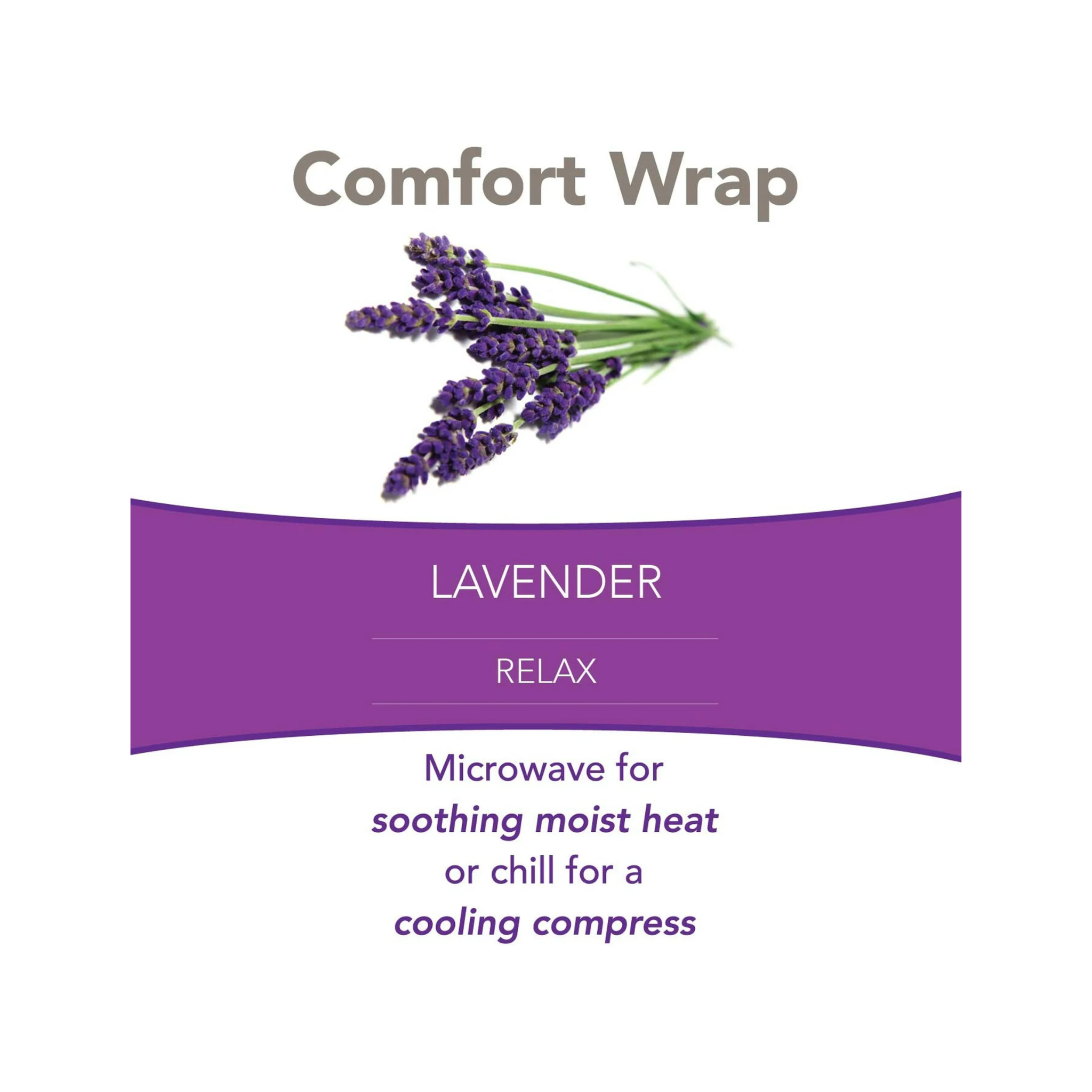 Bed Buddy, Heated Neck Wrap, Microwavable Hot & Cold Pack for Soothing Sore Muscles, Purple, Regular Size