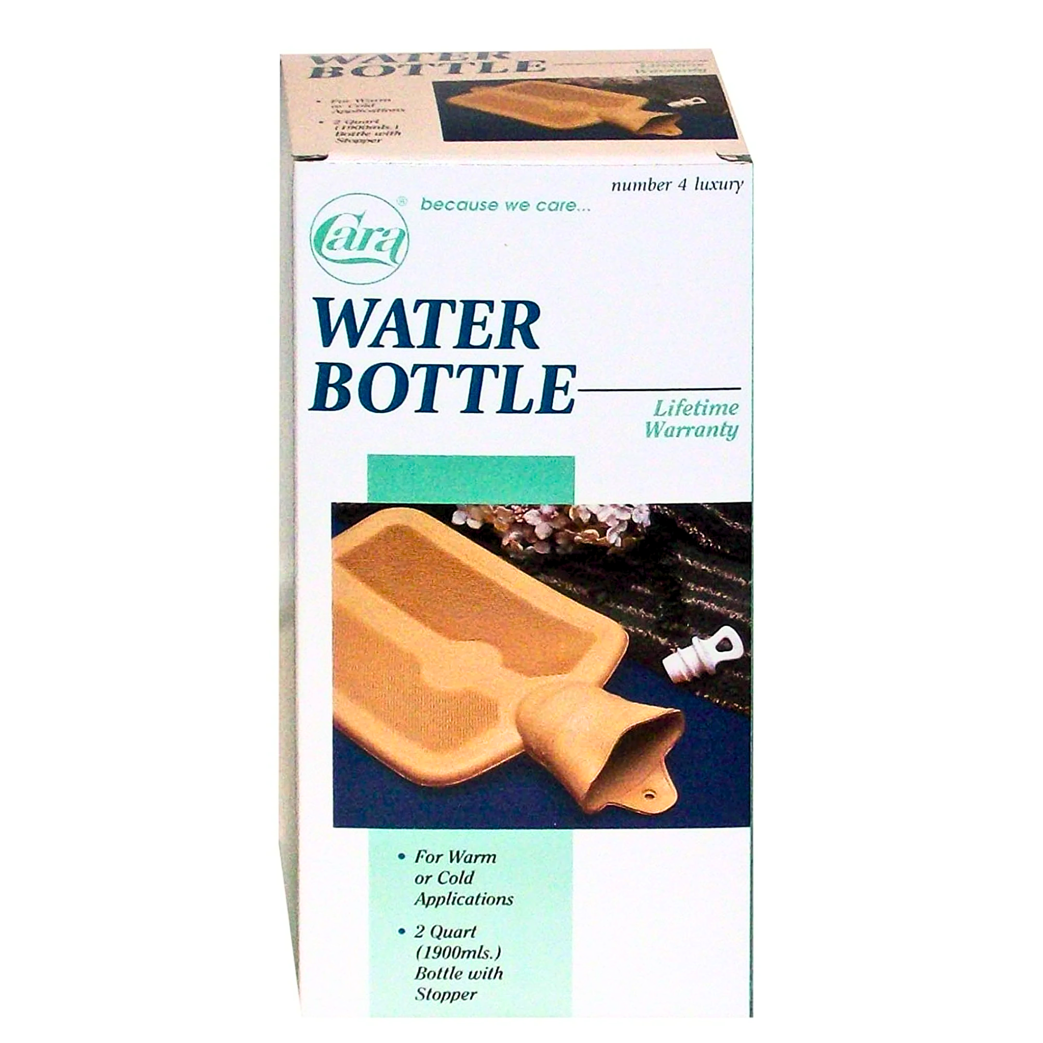CARA, Luxury Hot & Cold Rubber Water Bottle, Reusable for Therapeutic Relief