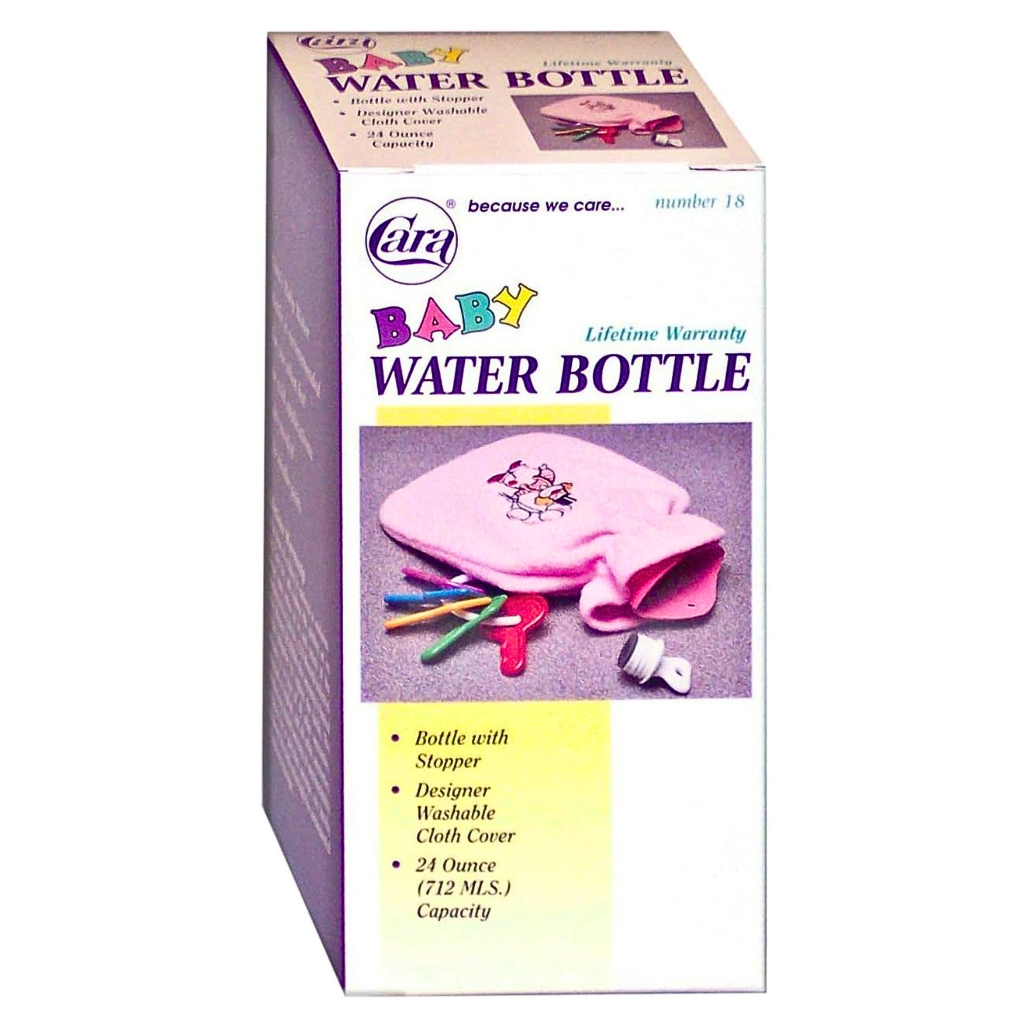 CARA, Baby Hot & Cold Water Bottle, Reusable with Soft Cloth Cover