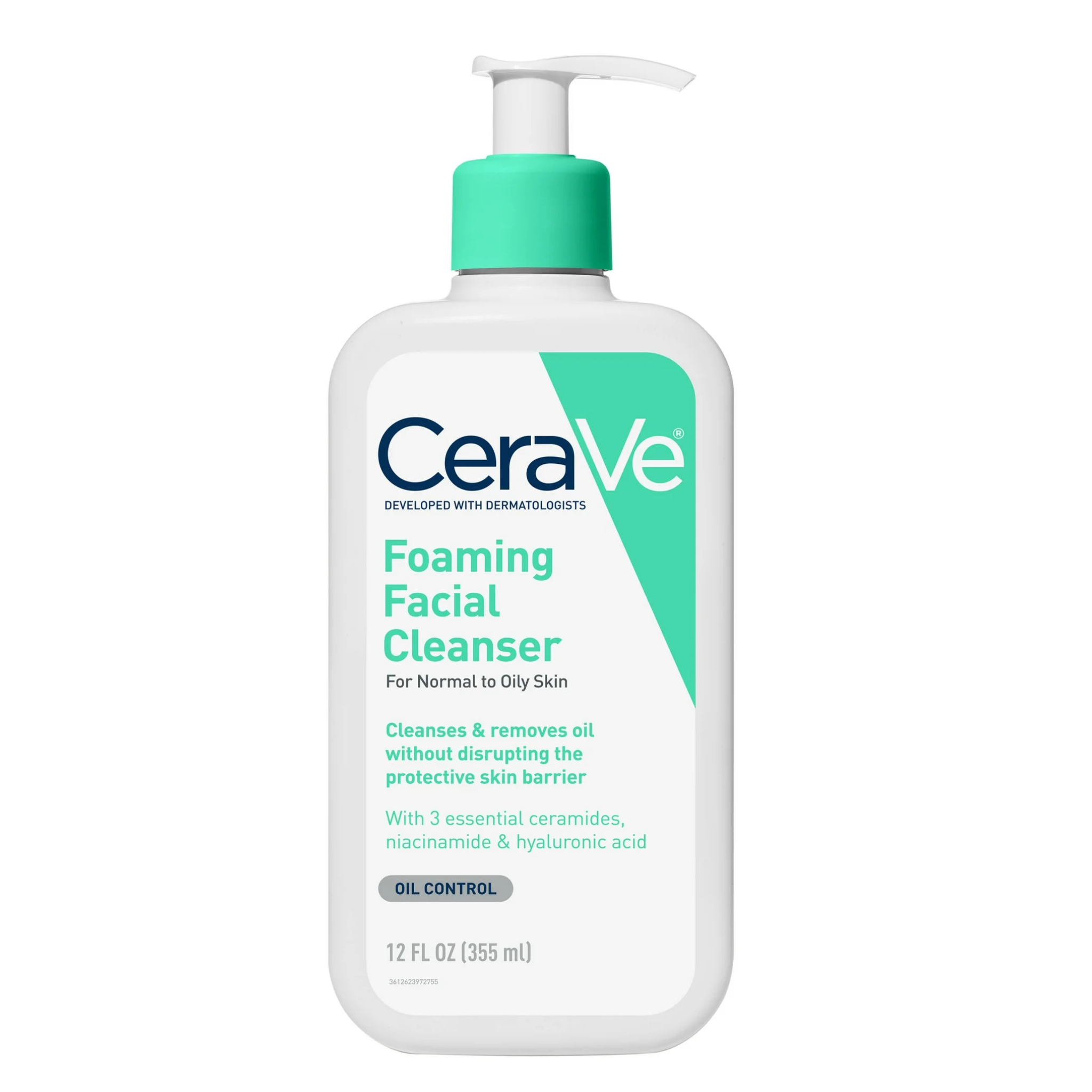 CeraVe, Foaming Facial Cleanser,  Oil-Controlling Daily Face Wash, 12 fl oz