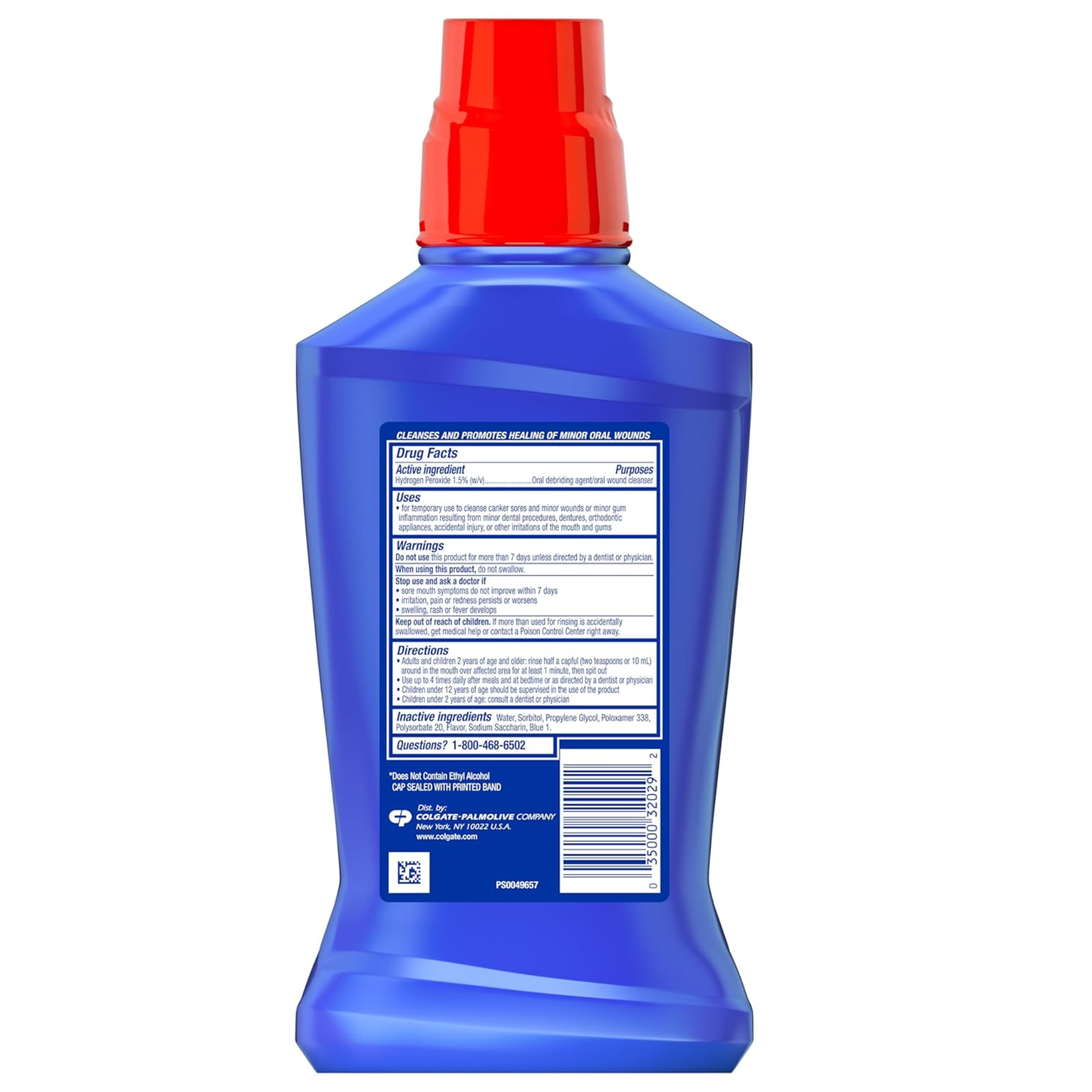 Colgate, Peroxyl Mouth Sore Rinse, Mild Mint for Soothing Oral Irritations, 8.45 fl oz