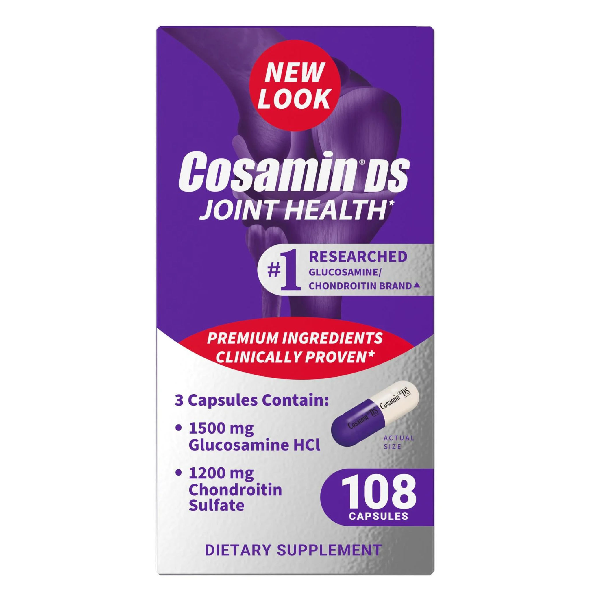 Nutramax, Cosamin® DS Joint Health Supplement, Glucosamine & Chondroitin for Joint Support, 108 Capsules