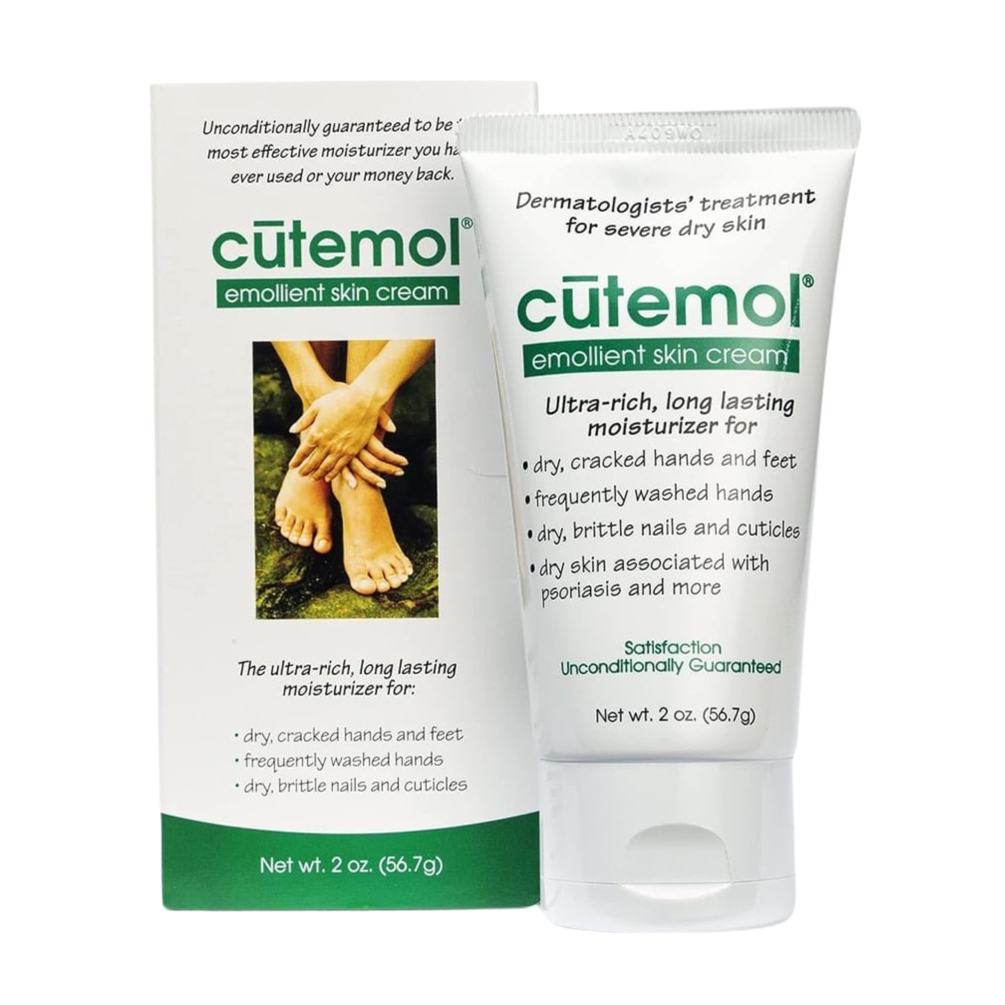 Cutemol, Emollient Skin Cream, Intense Hydration for Dry & Cracked Skin, 2 oz Jar - Pharmaful