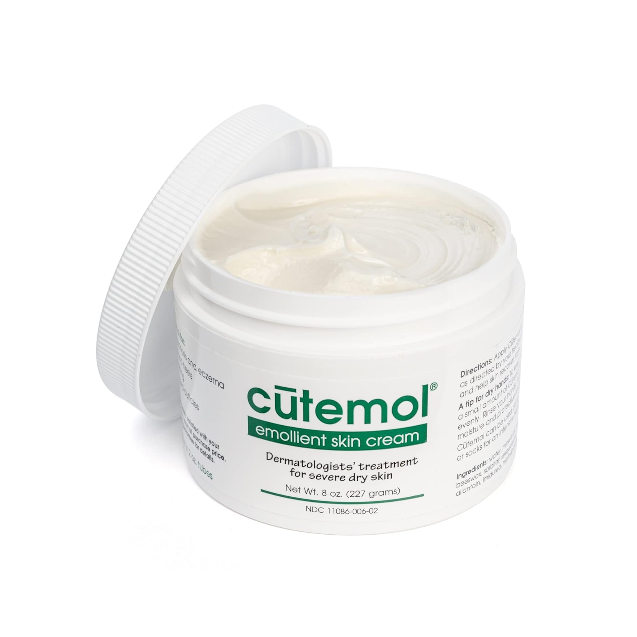 Cutemol, Emollient Skin Cream, Intense Hydration for Dry & Cracked Skin, 8 oz Jar - Pharmaful