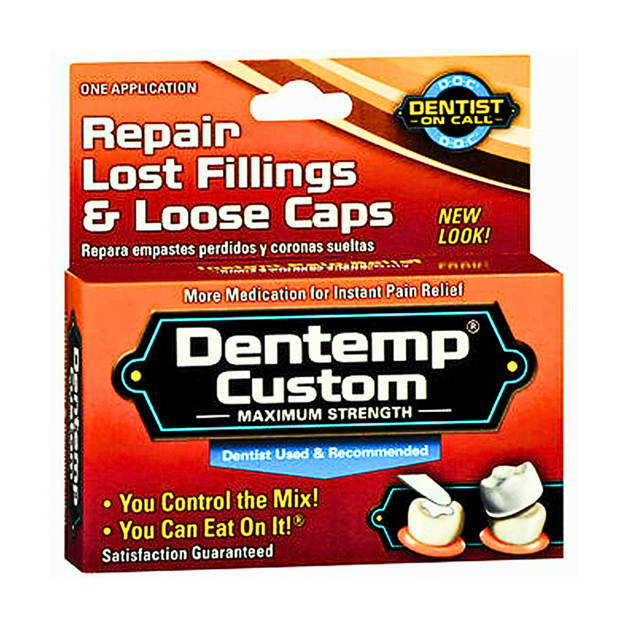 D.O.C., Dentemp Custom Maximum Strength Repair for Lost Fillings & Loose Caps, Temporary Dental Solution