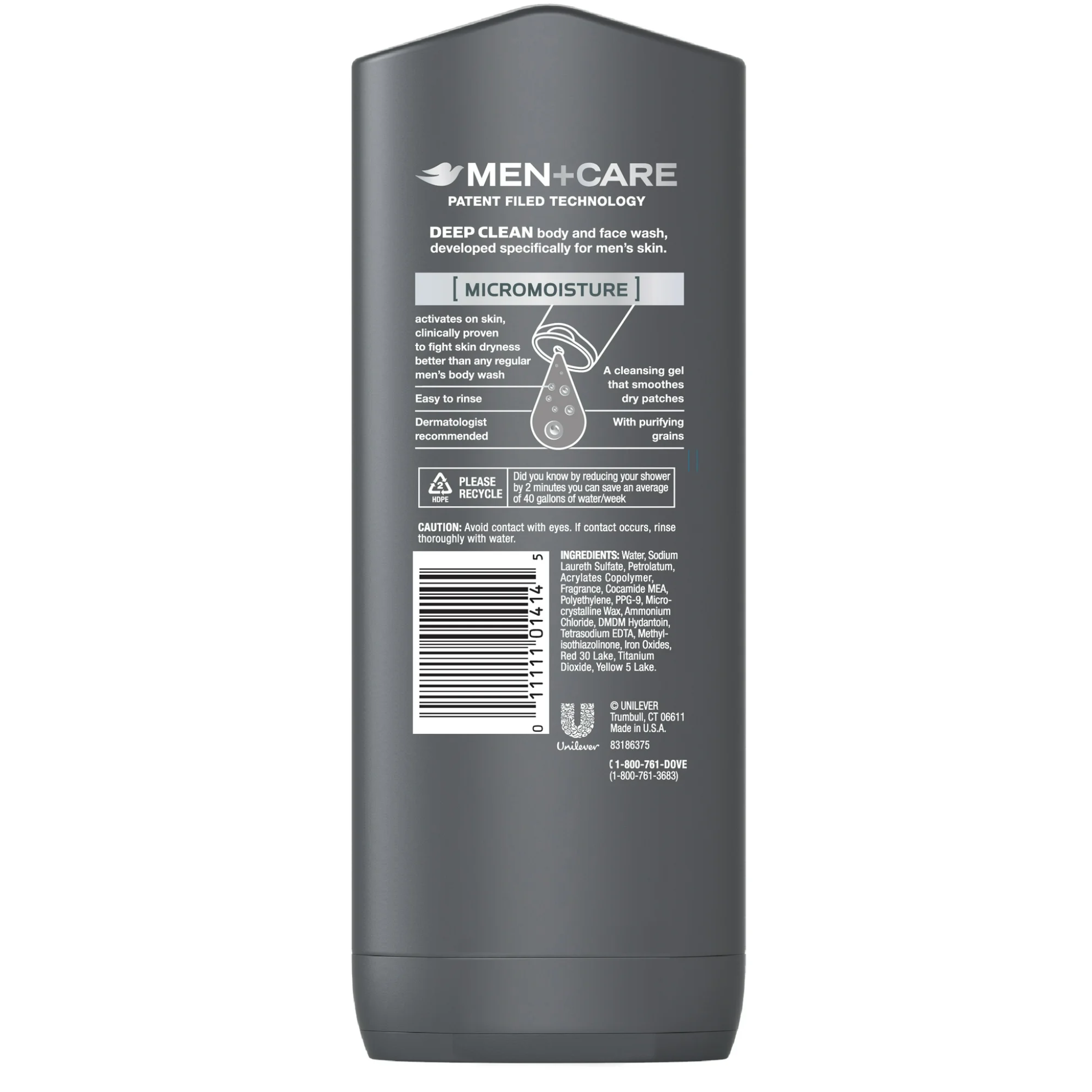 Dove Men+Care®, Aqua Impact Body and Face Wash, Refreshing and Hydrating Cleanser for All Skin Types, 13.5 oz - Pharmaful