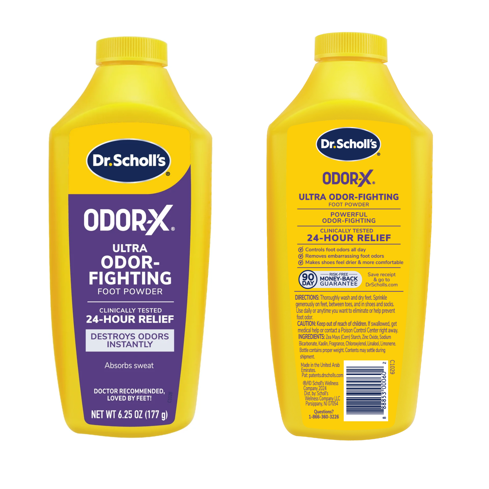 Dr. Scholl's Odor-X Ultra Odor-Fighting Foot Powder, 6.25 oz, All-Day Odor Protection