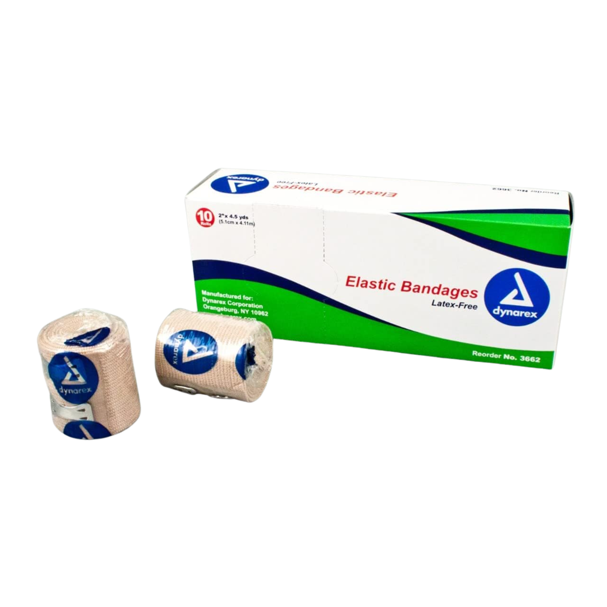 Dynarex, Elastic Bandages, Secure & Flexible Support, 2" x 4.5 Yards