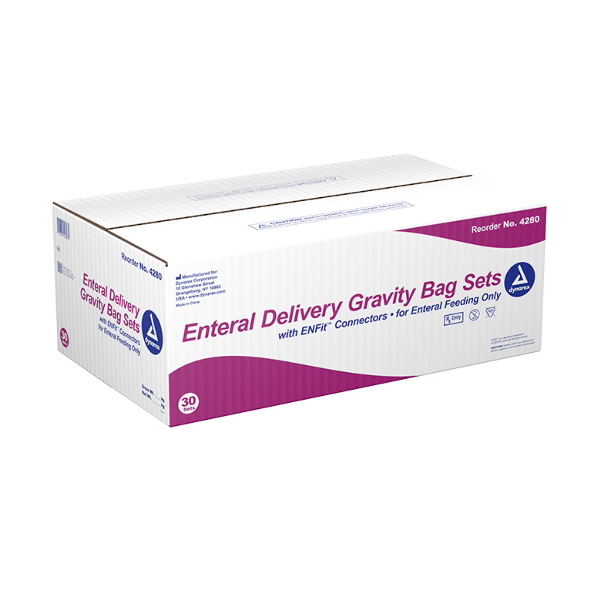 Dynarex, Enteral Delivery Gravity Bag Set, ENFit Connector for Tube Feeding, 1 Each