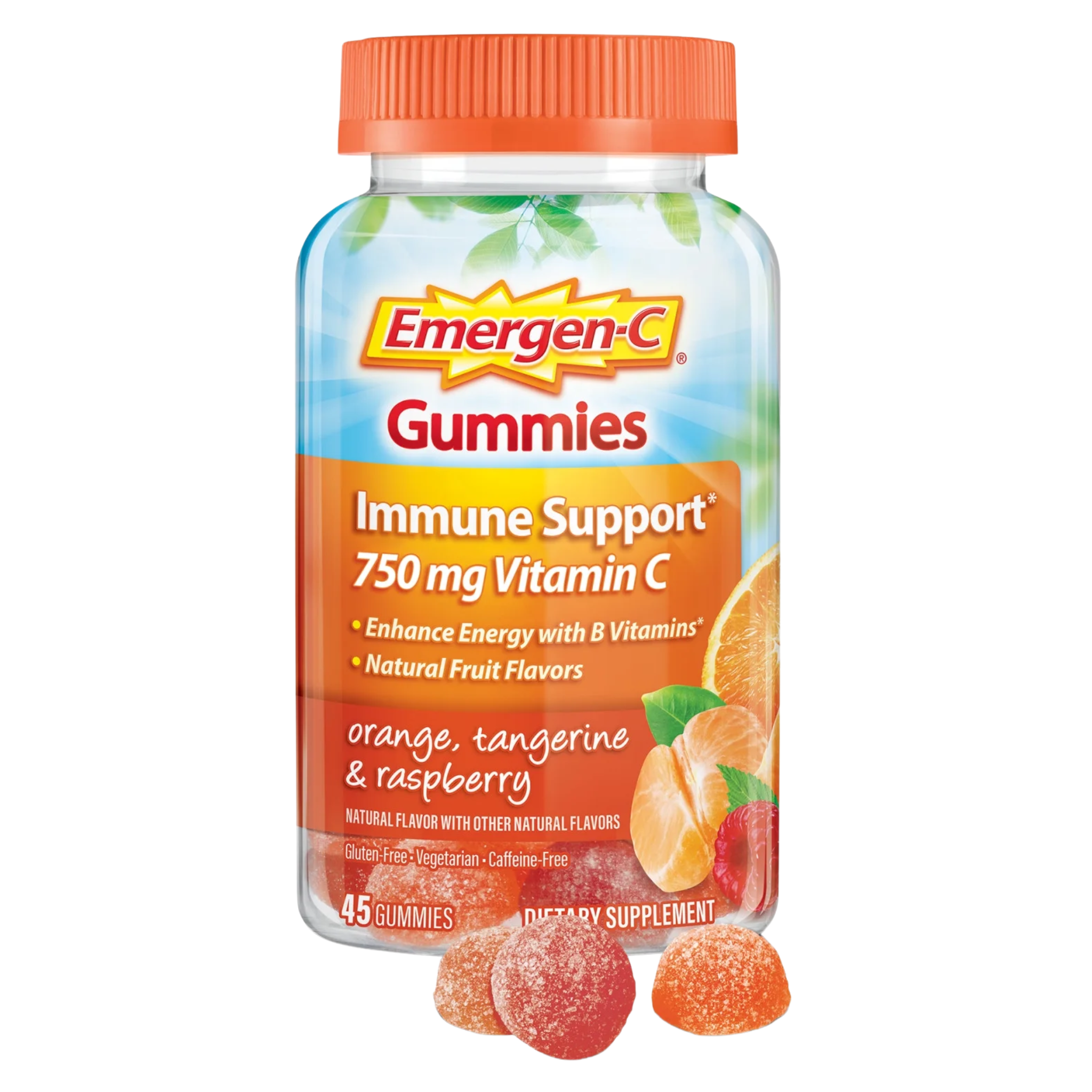 Emergen-C, Vitamin C Gummies, Immune Support Dietary Supplement, Assorted Fruit Flavors, 45 Ct