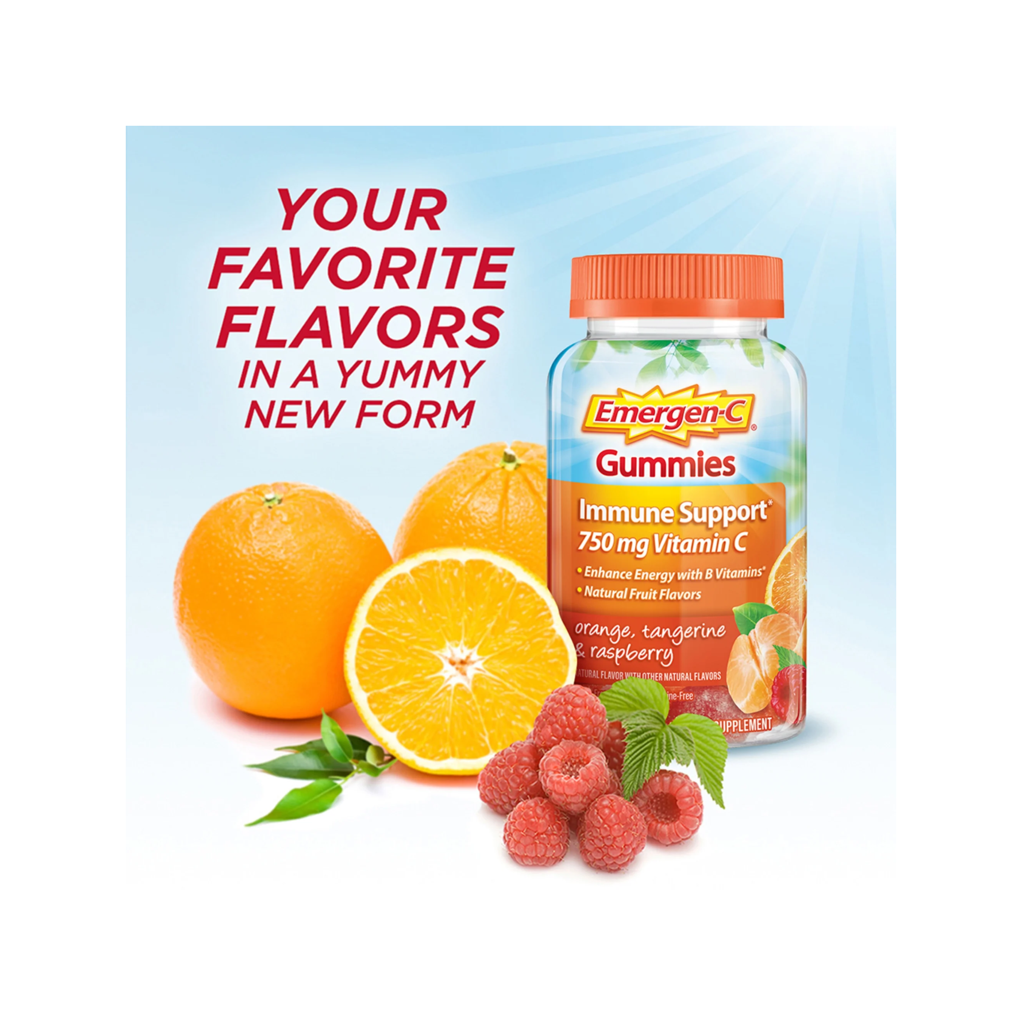 Emergen-C, Vitamin C Gummies, Immune Support Dietary Supplement, Assorted Fruit Flavors, 45 Ct