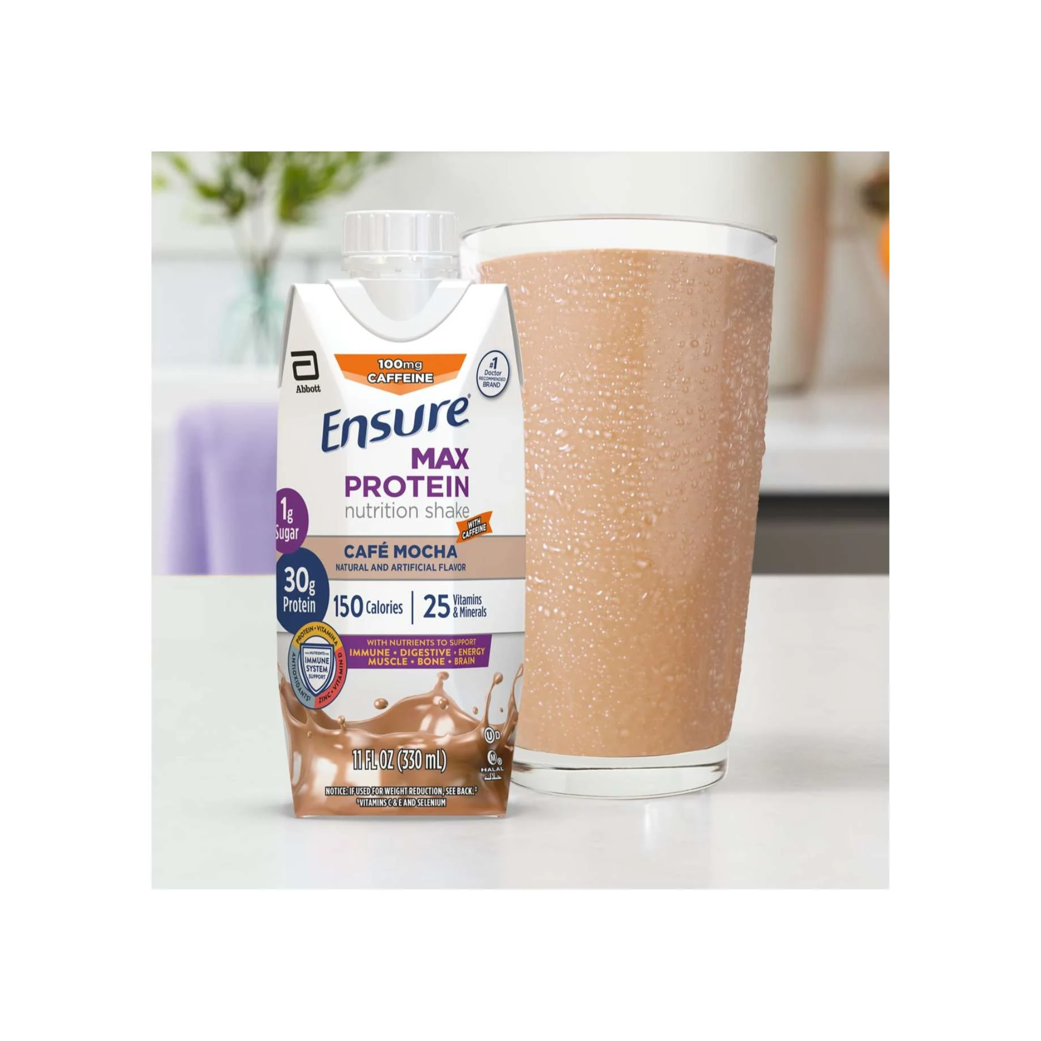 Ensure Max Protein, Nutrition Shake, Café Mocha, 11 fl oz, 12 Pack