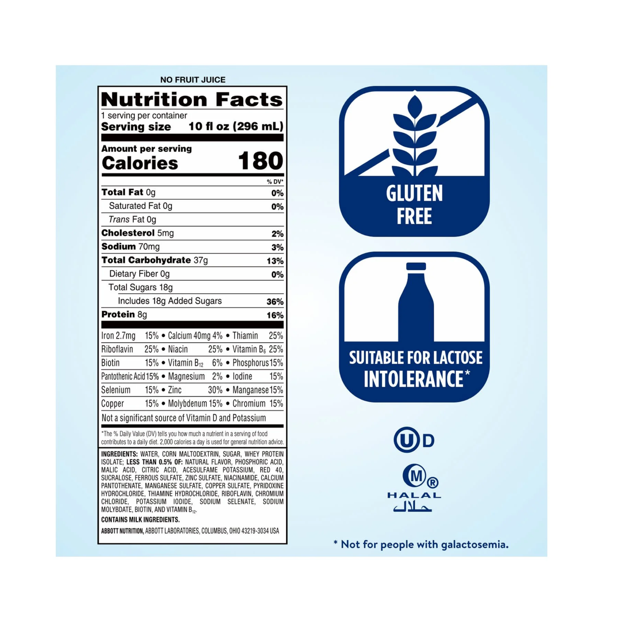 Ensure, Clear Nutrition Drink, Refreshing Mixed Fruit Flavor, 10 fl oz, 12 Pack